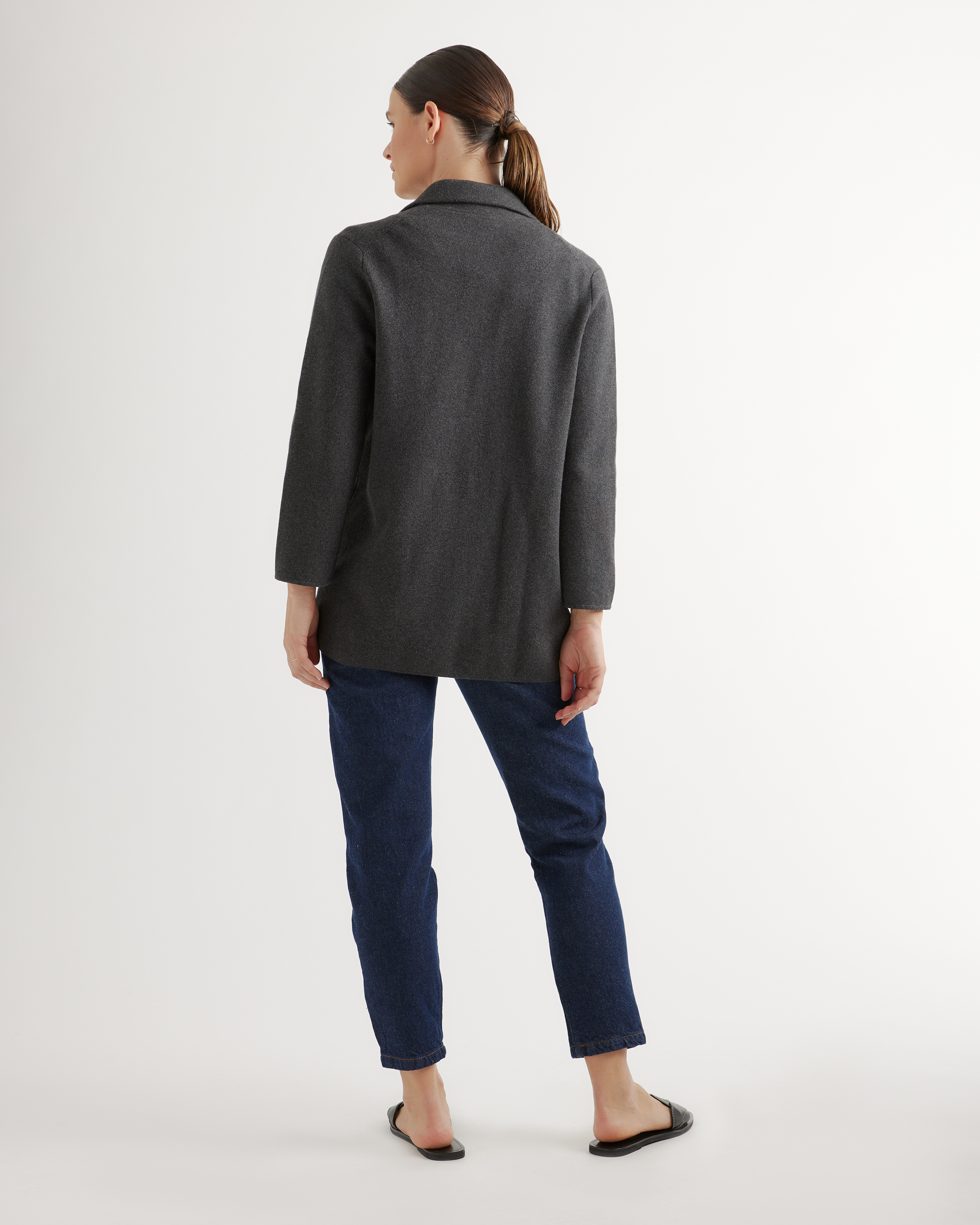 100% Organic Cotton Knit Blazer — Image 19