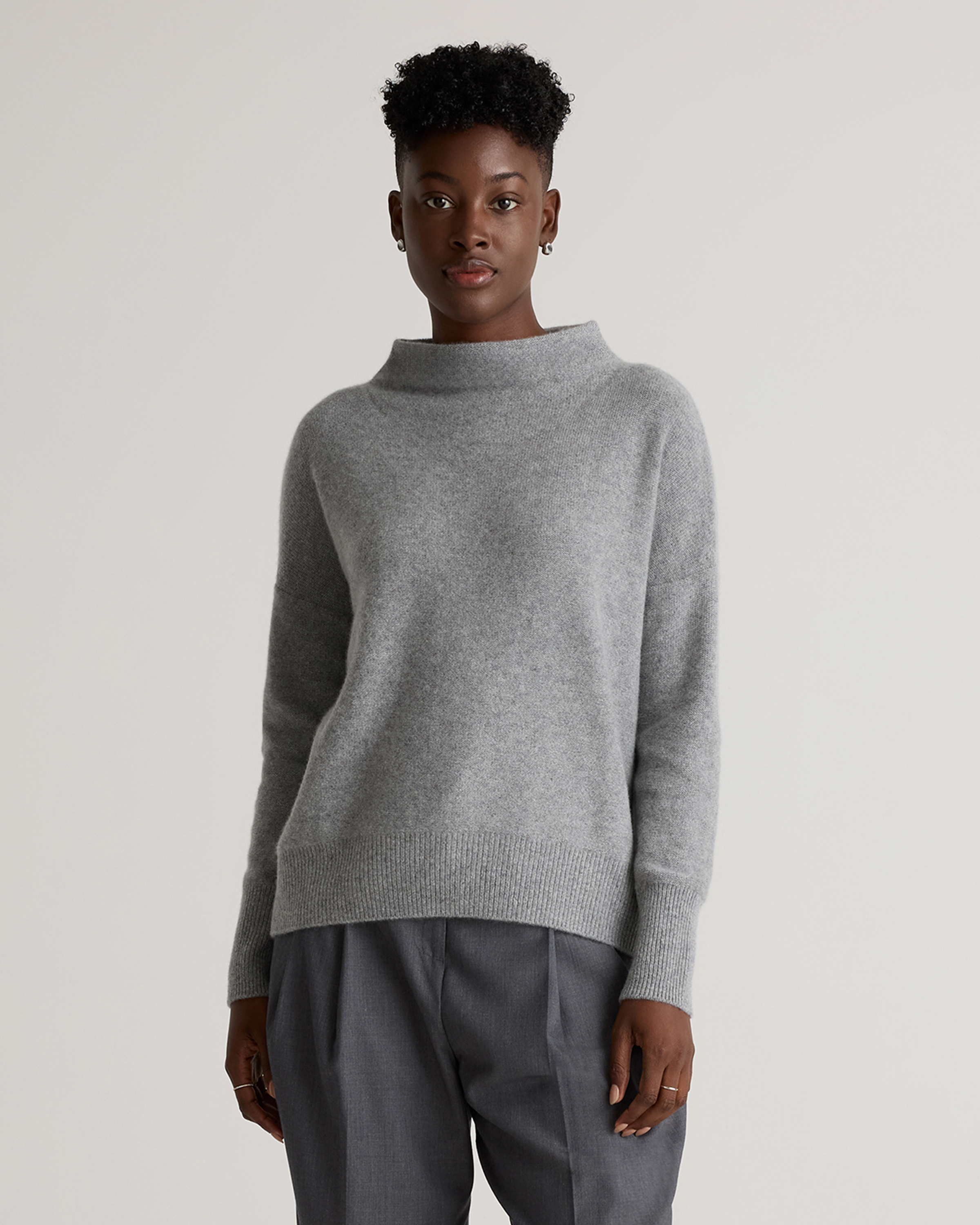 Mongolian Cashmere Funnel Neck Sweater — Image 15