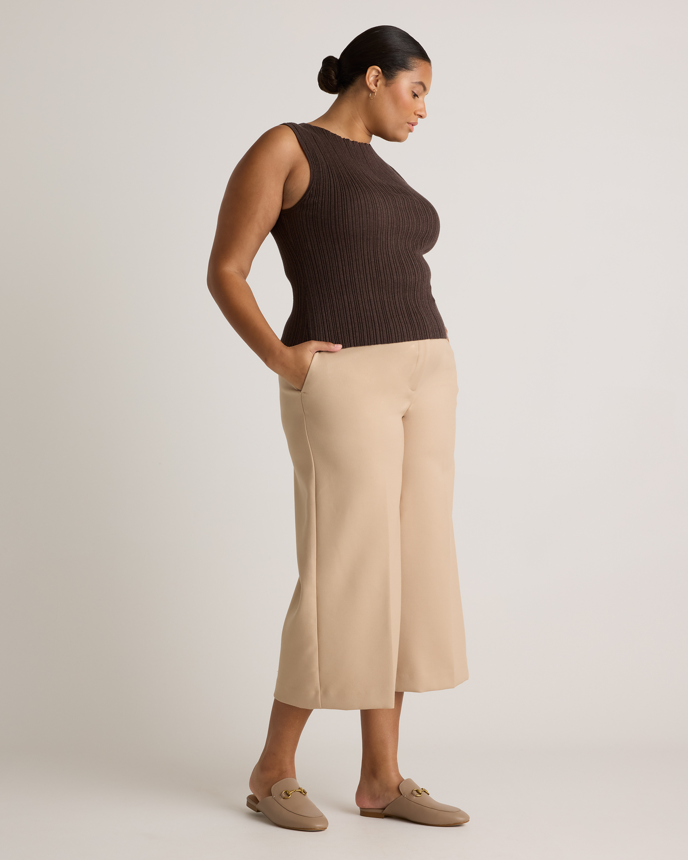 Cotton Cashmere Ribbed Tank — Image 18