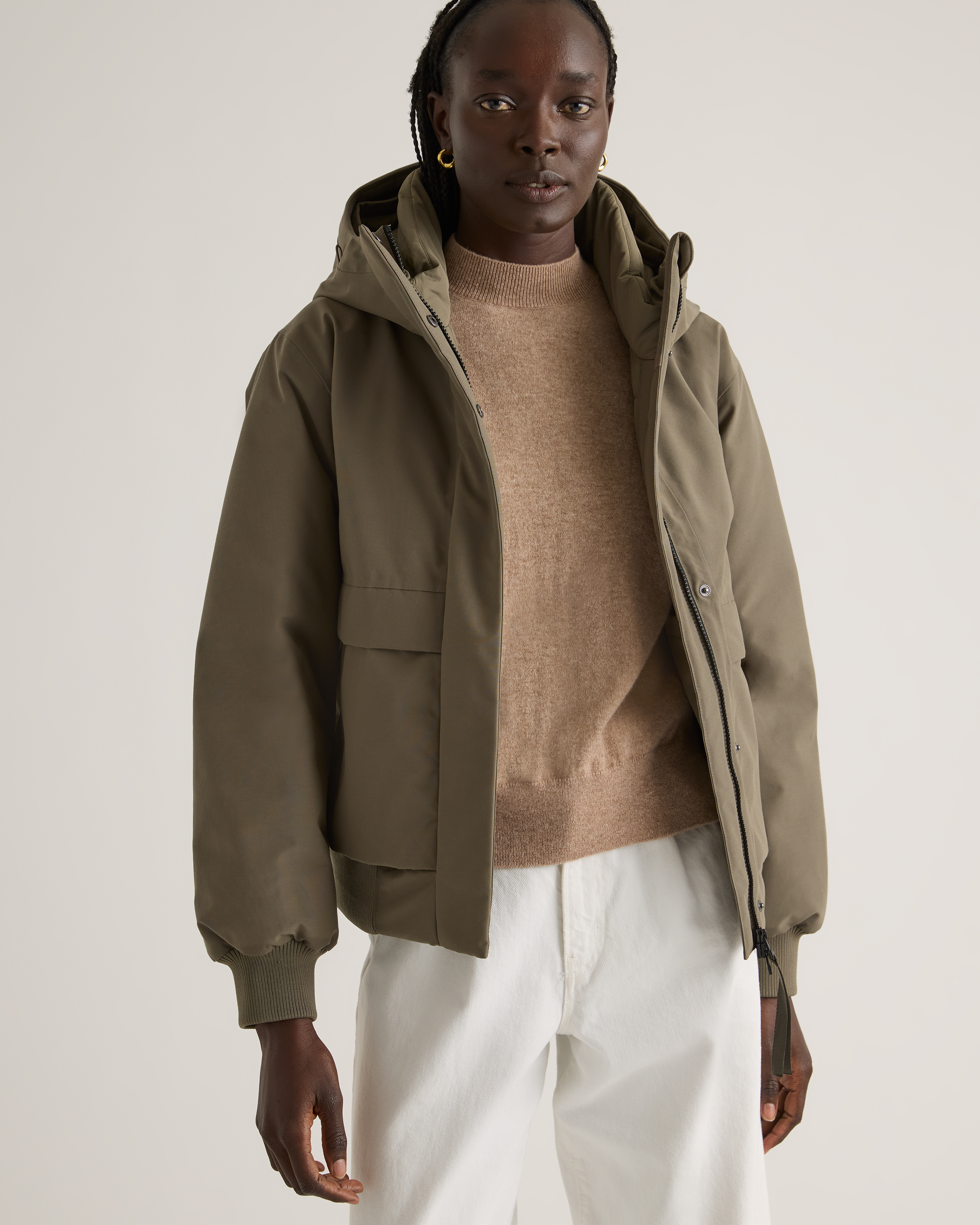 Responsible Down Hooded Short Parka — Image 11