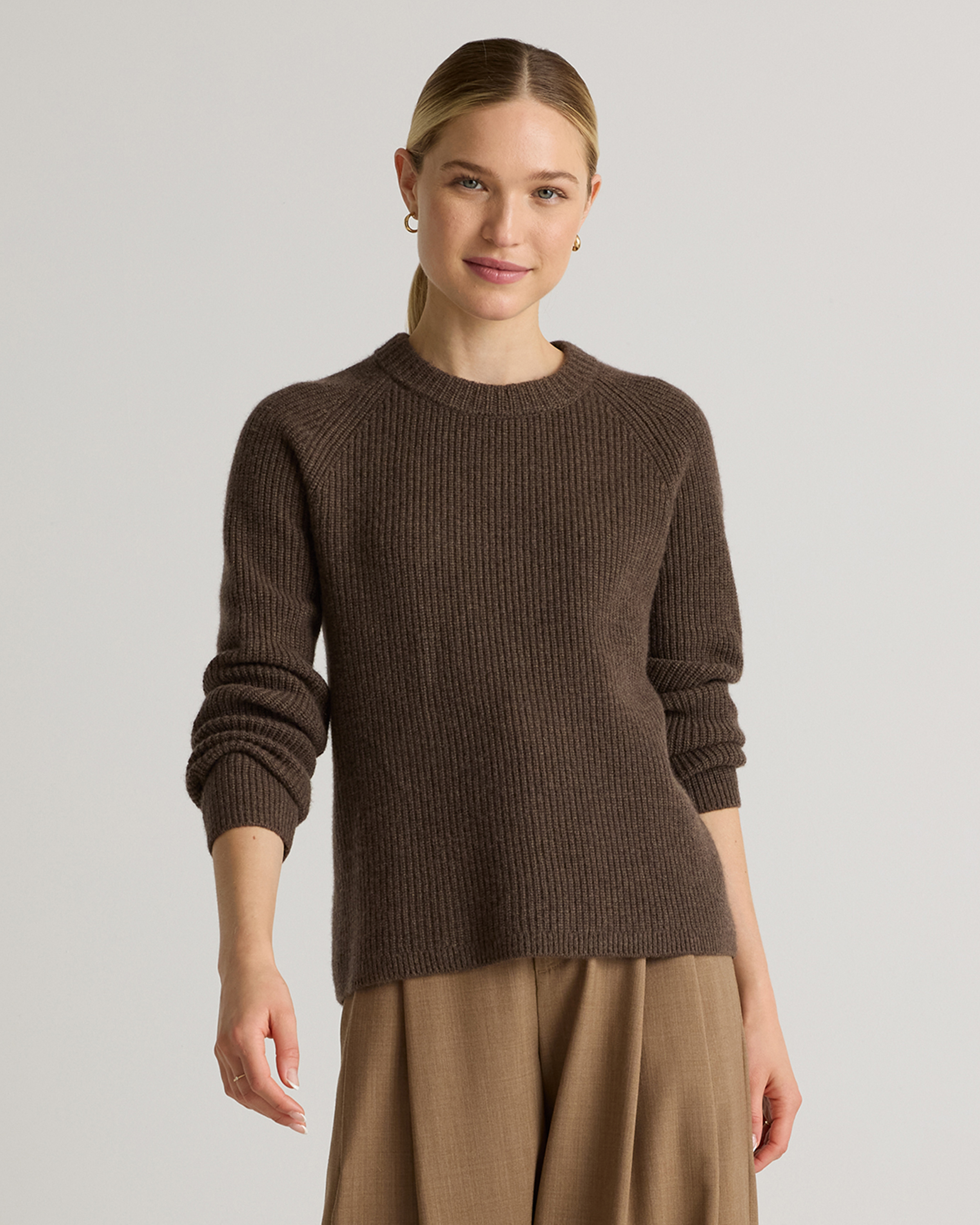 Mongolian Cashmere Fisherman Crewneck Sweater — Image 37