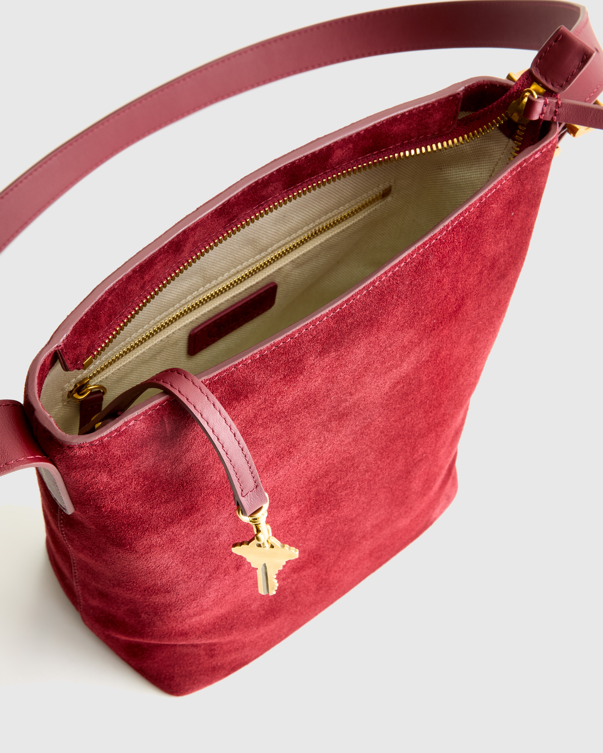 Italian Suede Bucket Crossbody — Image 14