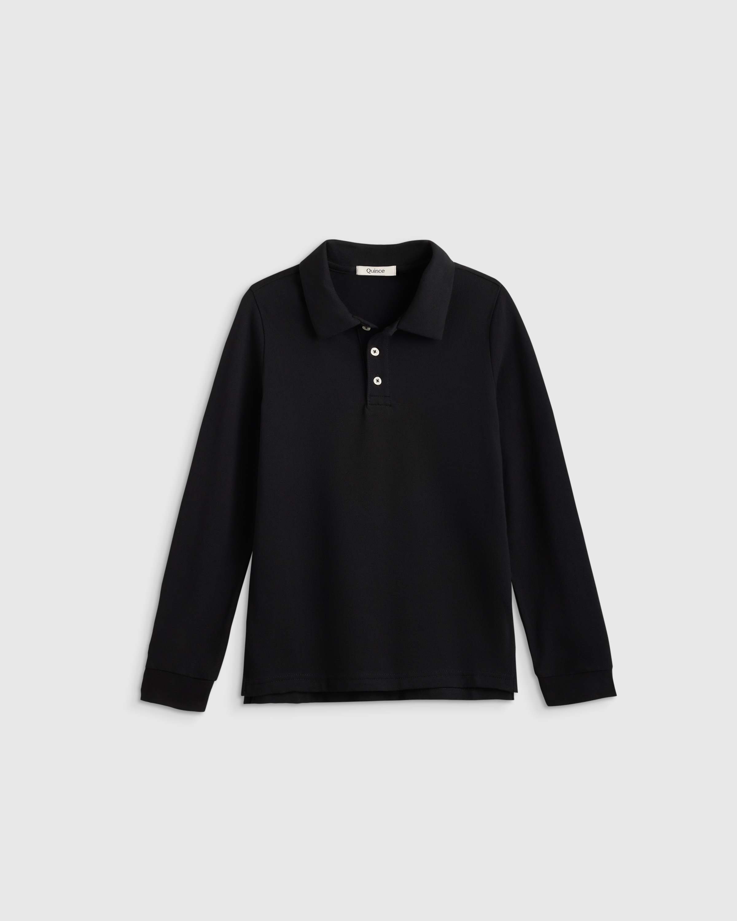 Organic Cotton Long Sleeve Pique Polo — Image 6