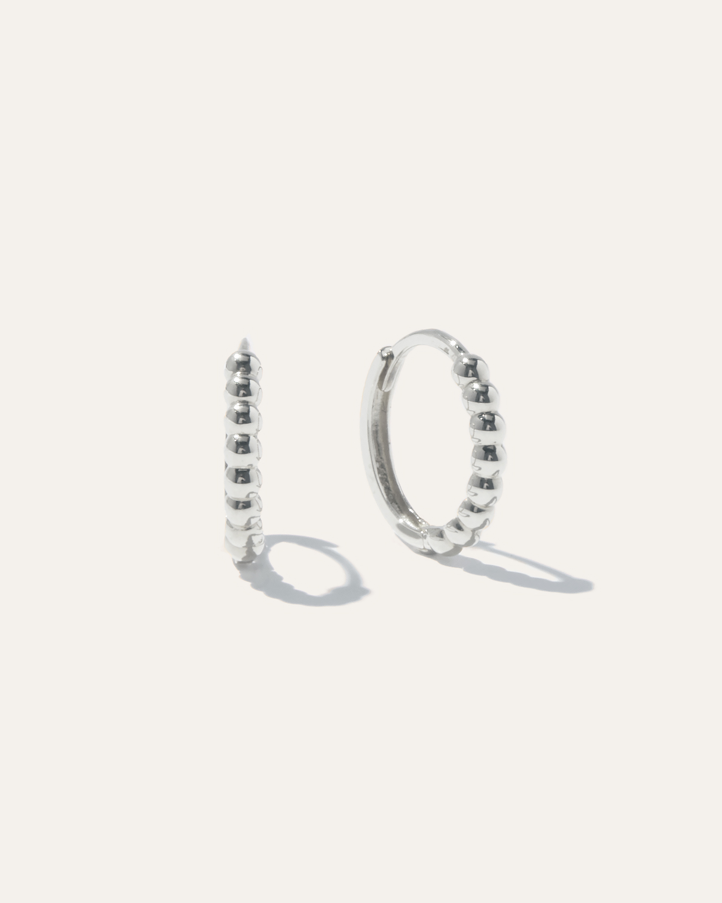 14K Gold Beaded Hoops — Image 8