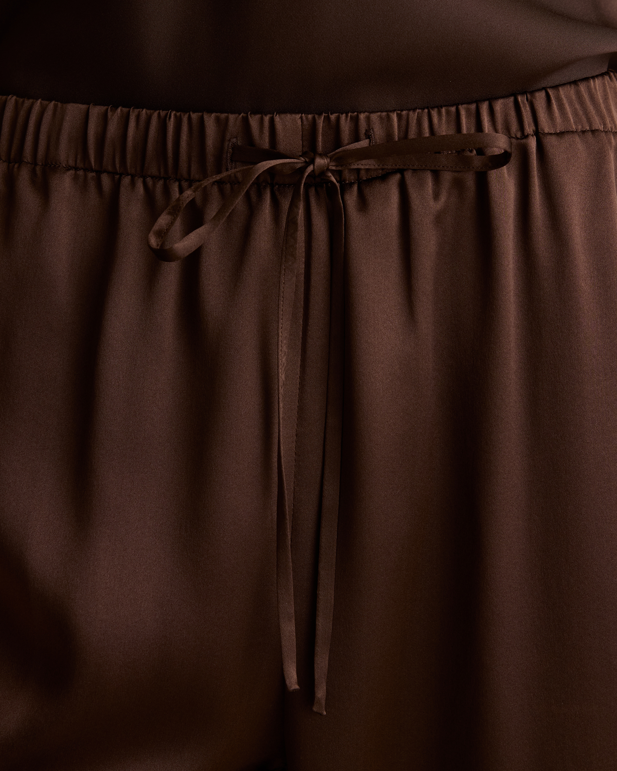 100% Washable Silk Drawstring Wide Leg Pants — Image 5