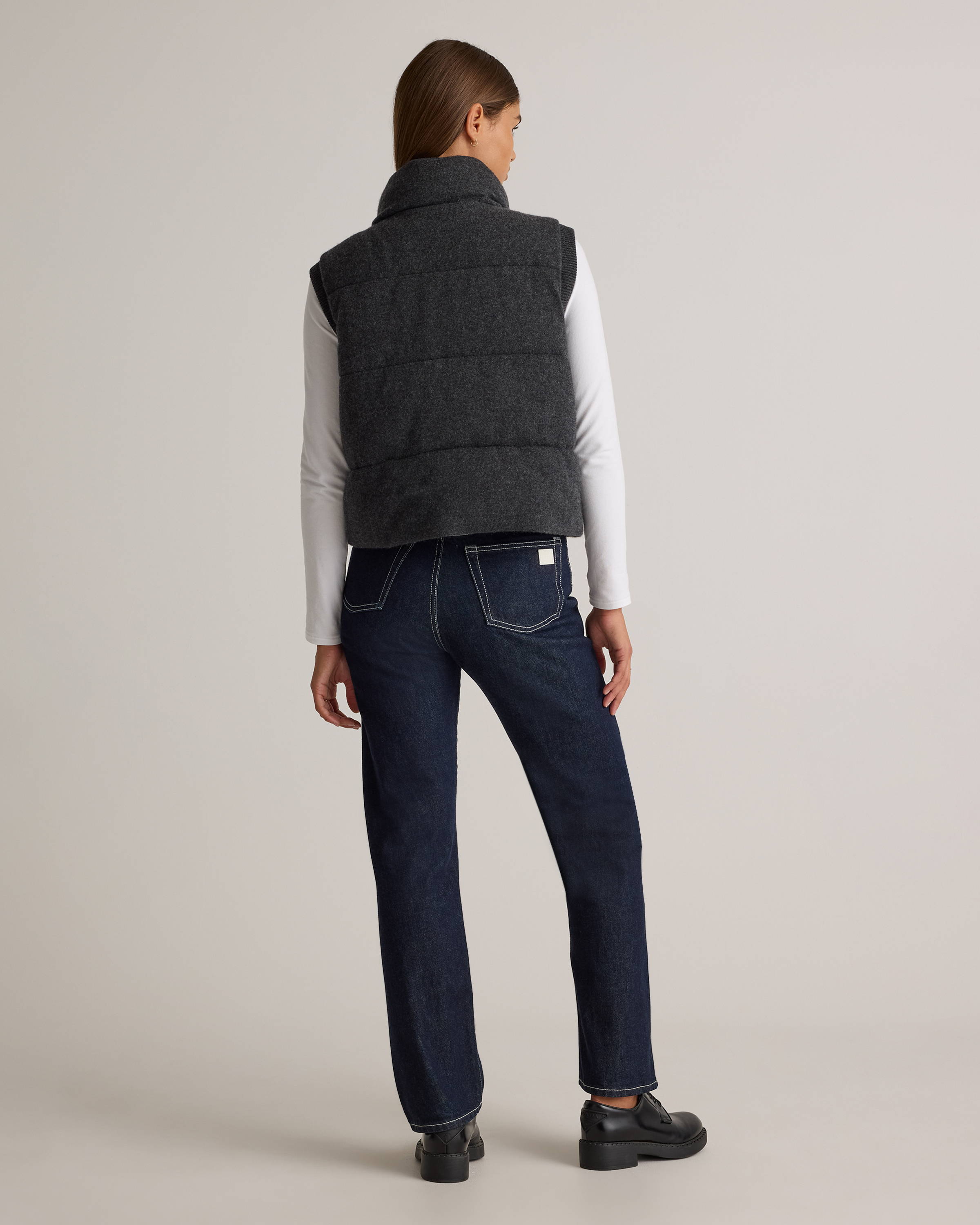 Mongolian Cashmere Puffer Vest — Image 8