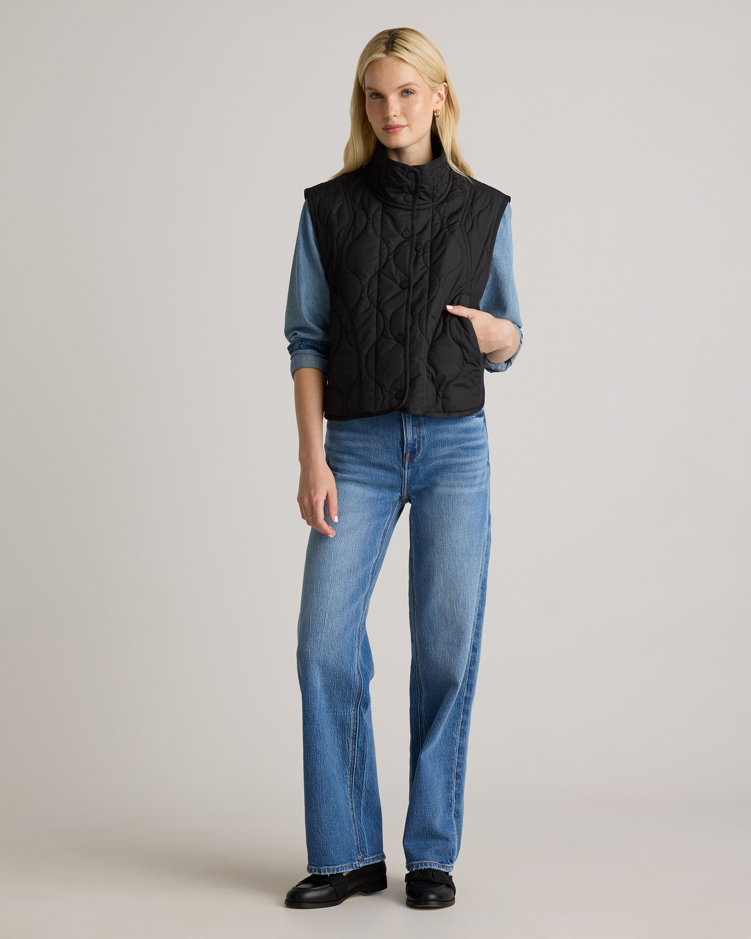 Featherless Quilted Puffer Vest — Image 21