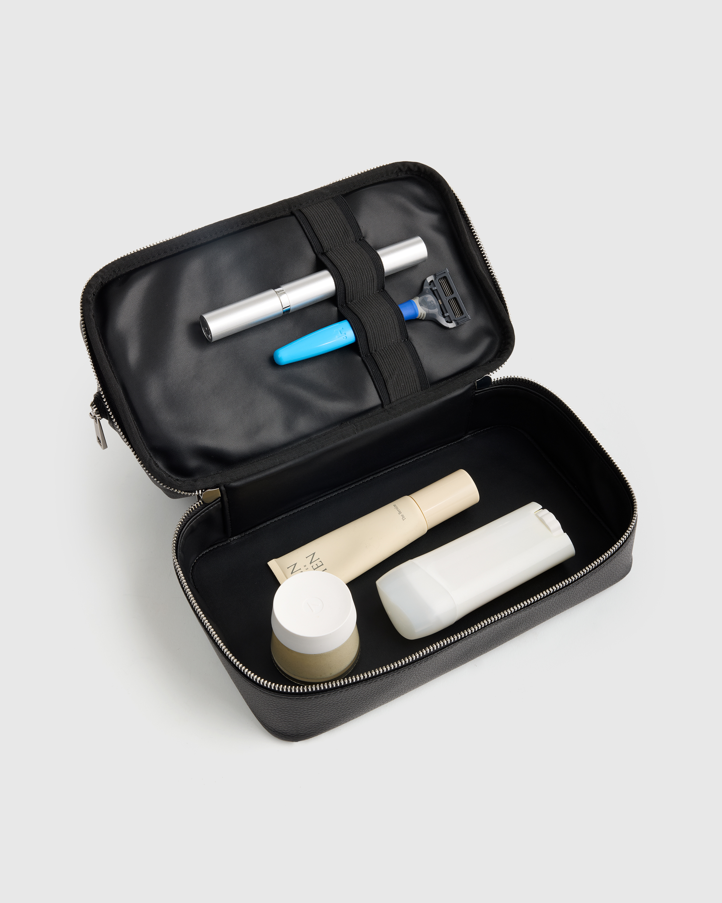 Italian Leather Dual Compartment Toiletry Bag — Image 17