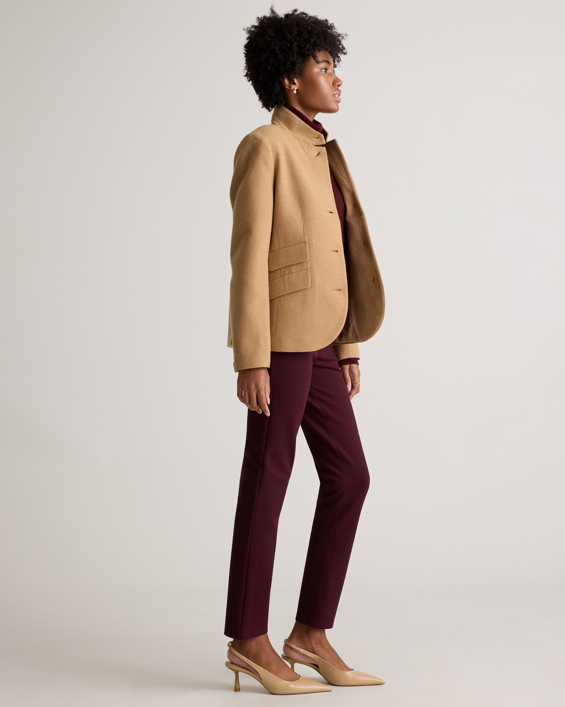 Italian Wool Stand Collar Blazer — Image 21