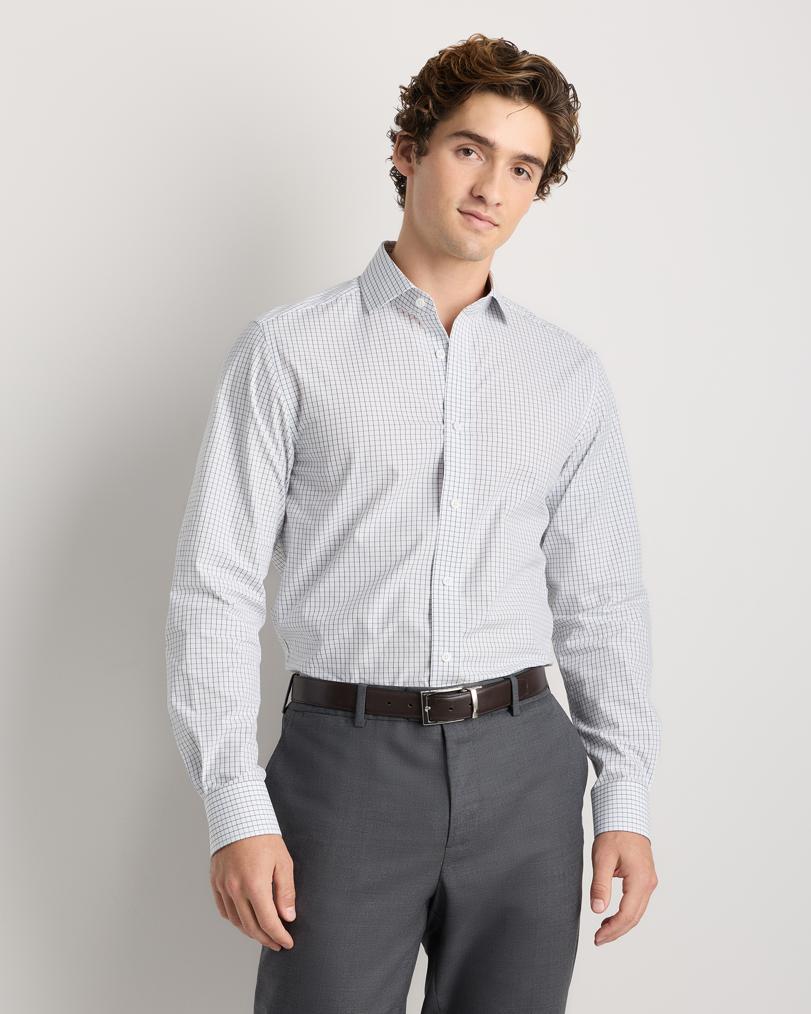 Organic Cotton Stretch Poplin Dress Shirt — Image 31
