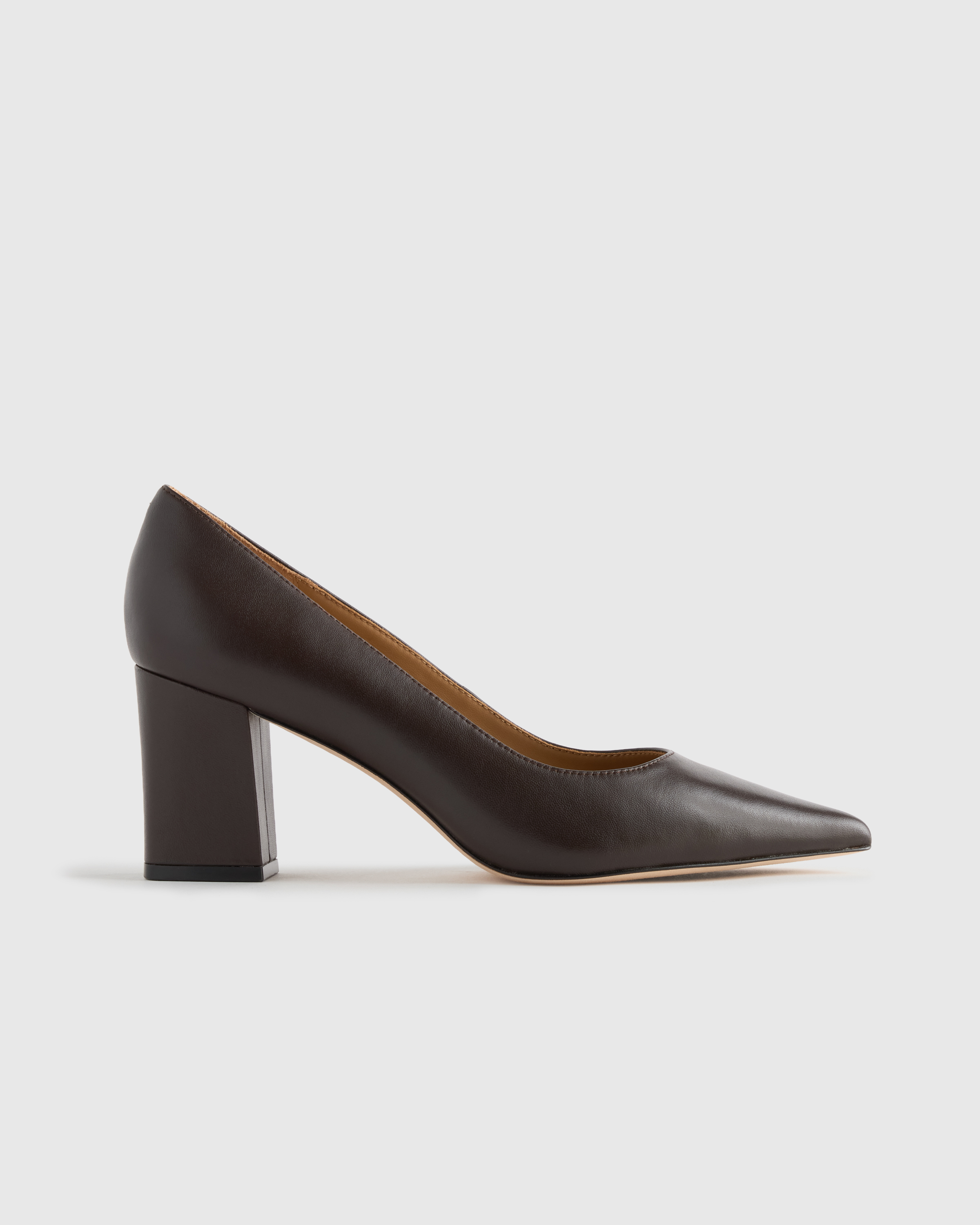 Italian Leather 65mm Block Heel Pump — Image 12