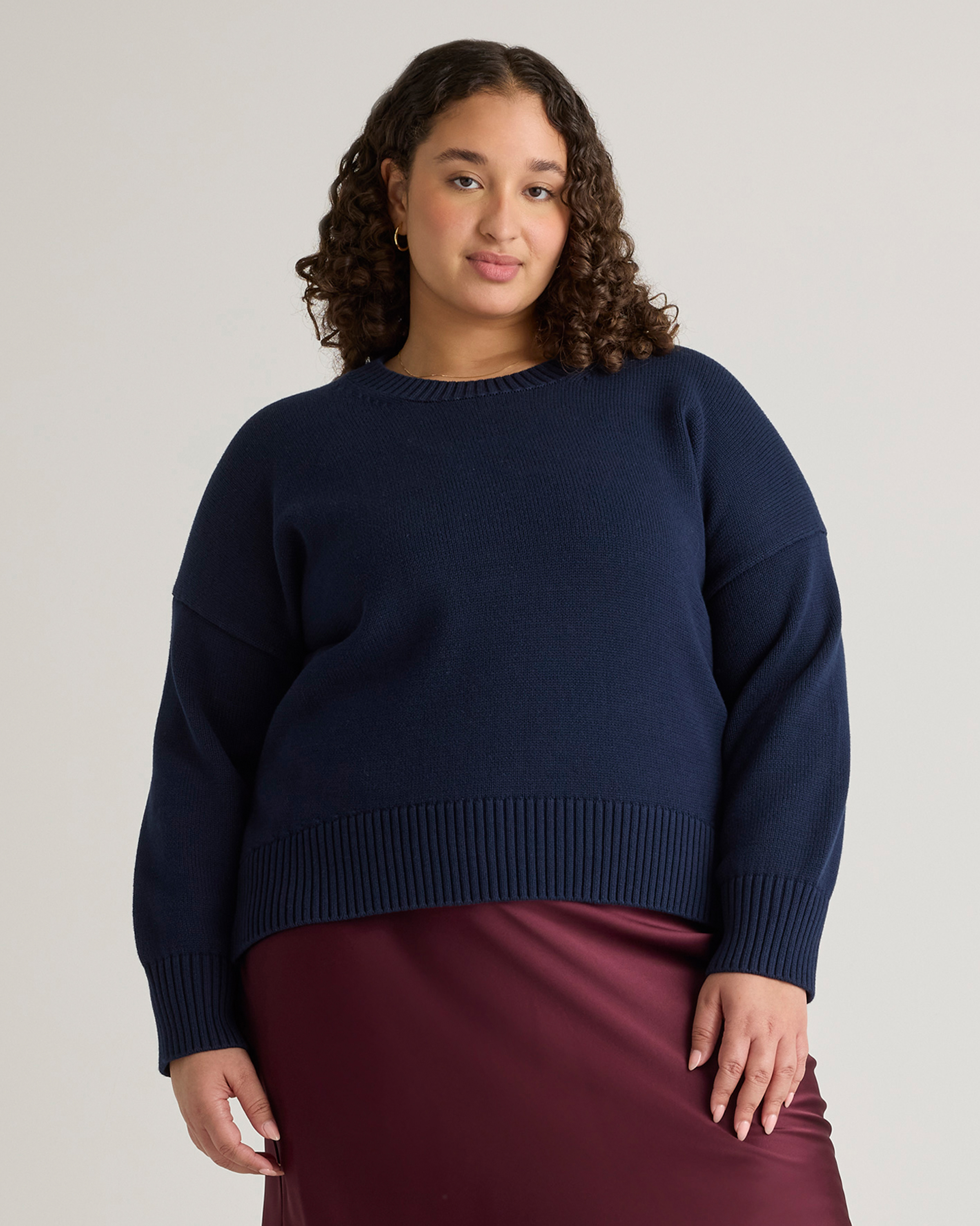 100% Organic Cotton Boyfriend Crew Sweater — Image 17