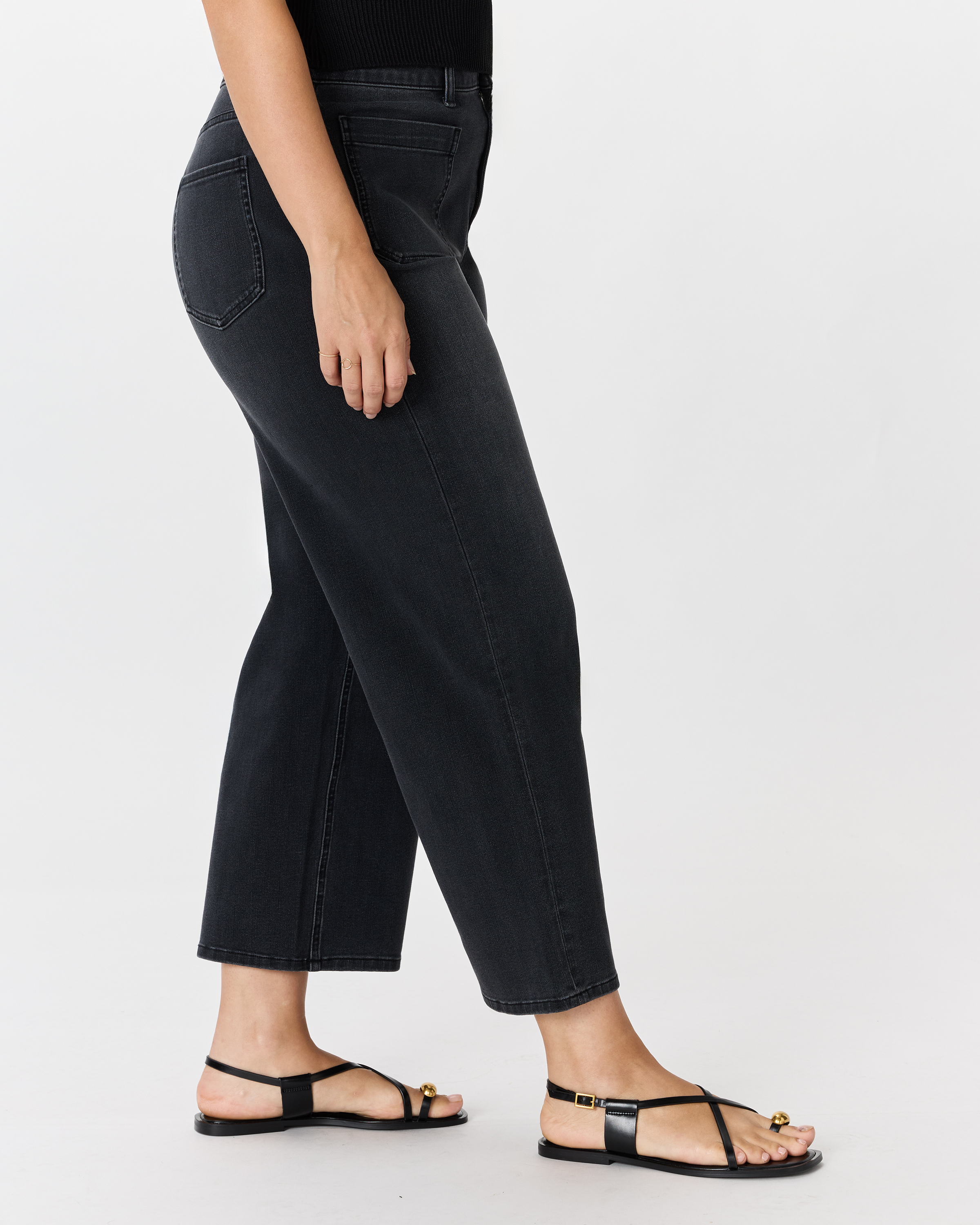 Bella Stretch Patch Pocket Wide Leg Jeans — Image 8