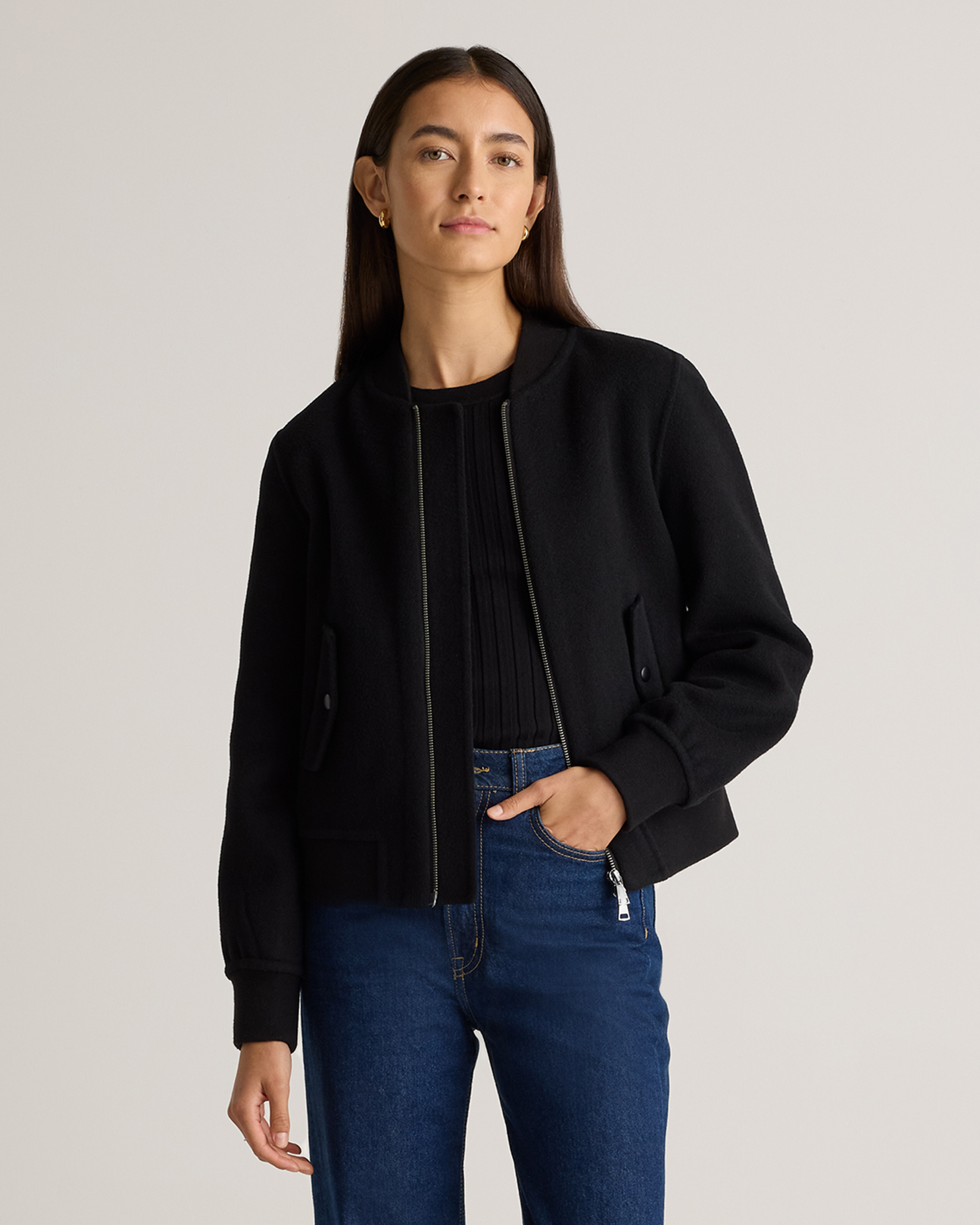 Double-Faced Merino Wool Bomber Jacket — Image 28