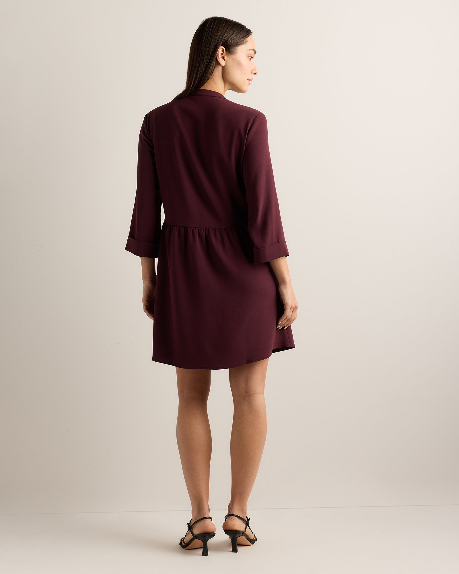 Fluid Crepe Shirt Dress — Image 18