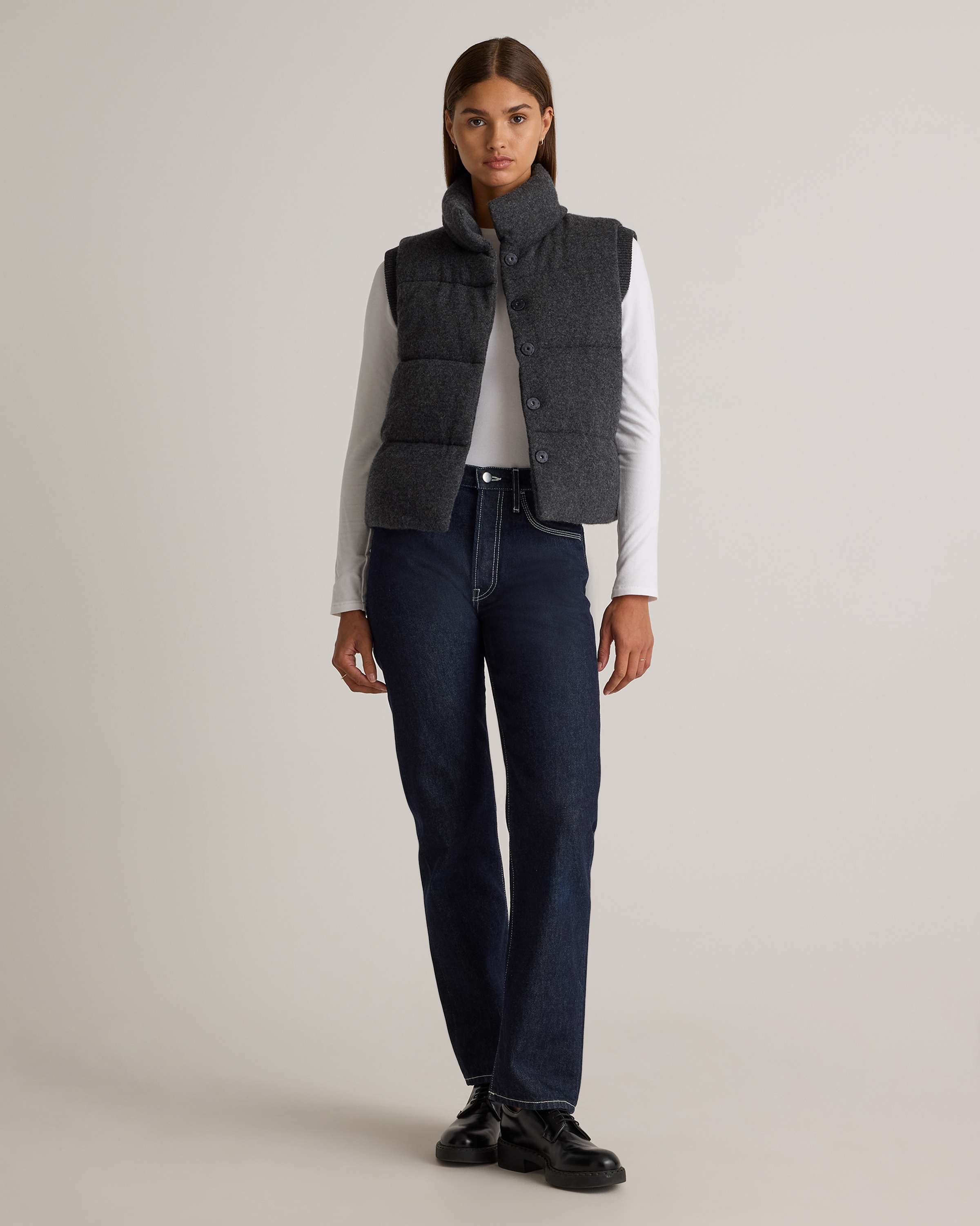 Mongolian Cashmere Puffer Vest — Image 7