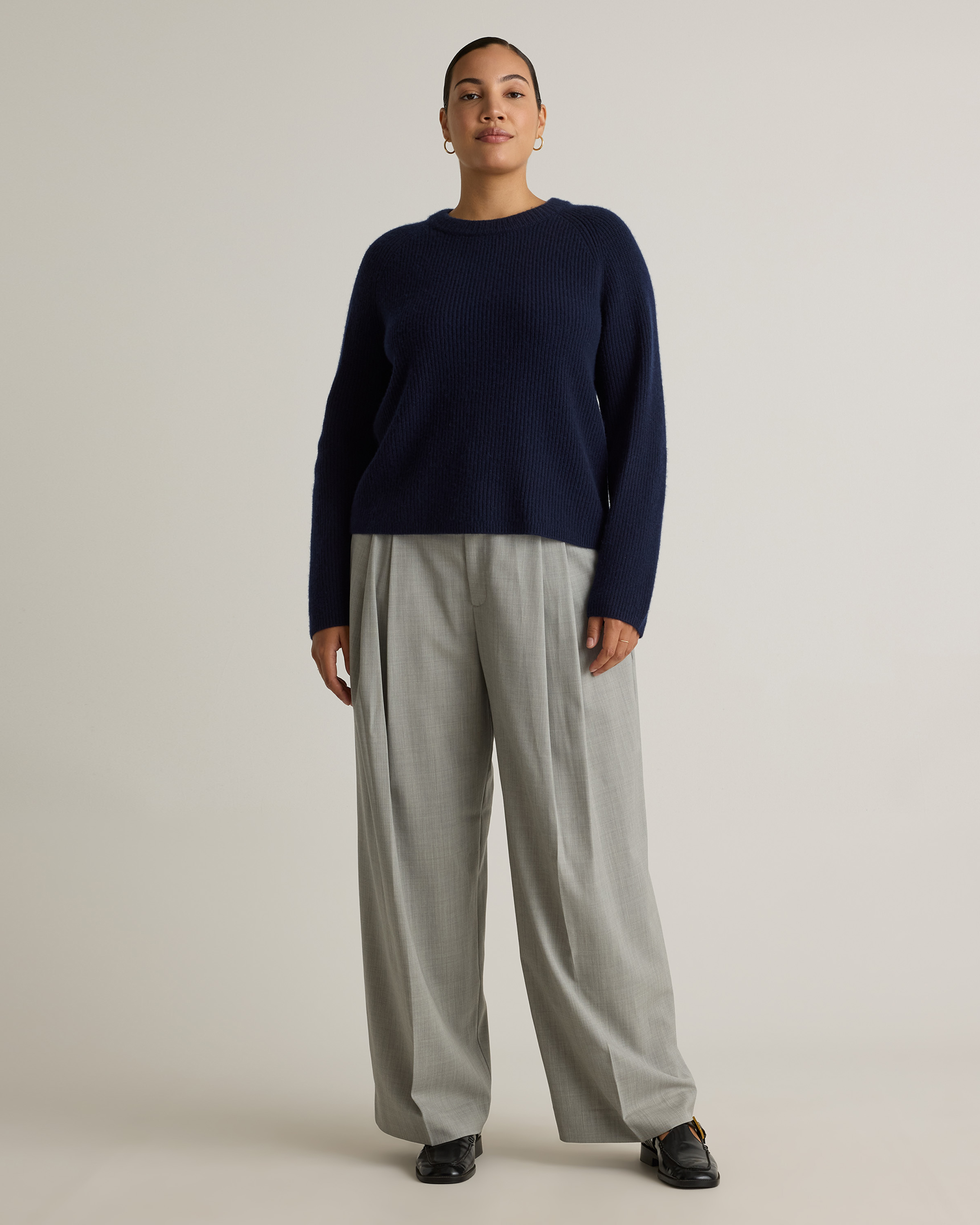 Mongolian Cashmere Fisherman Crewneck Sweater — Image 82