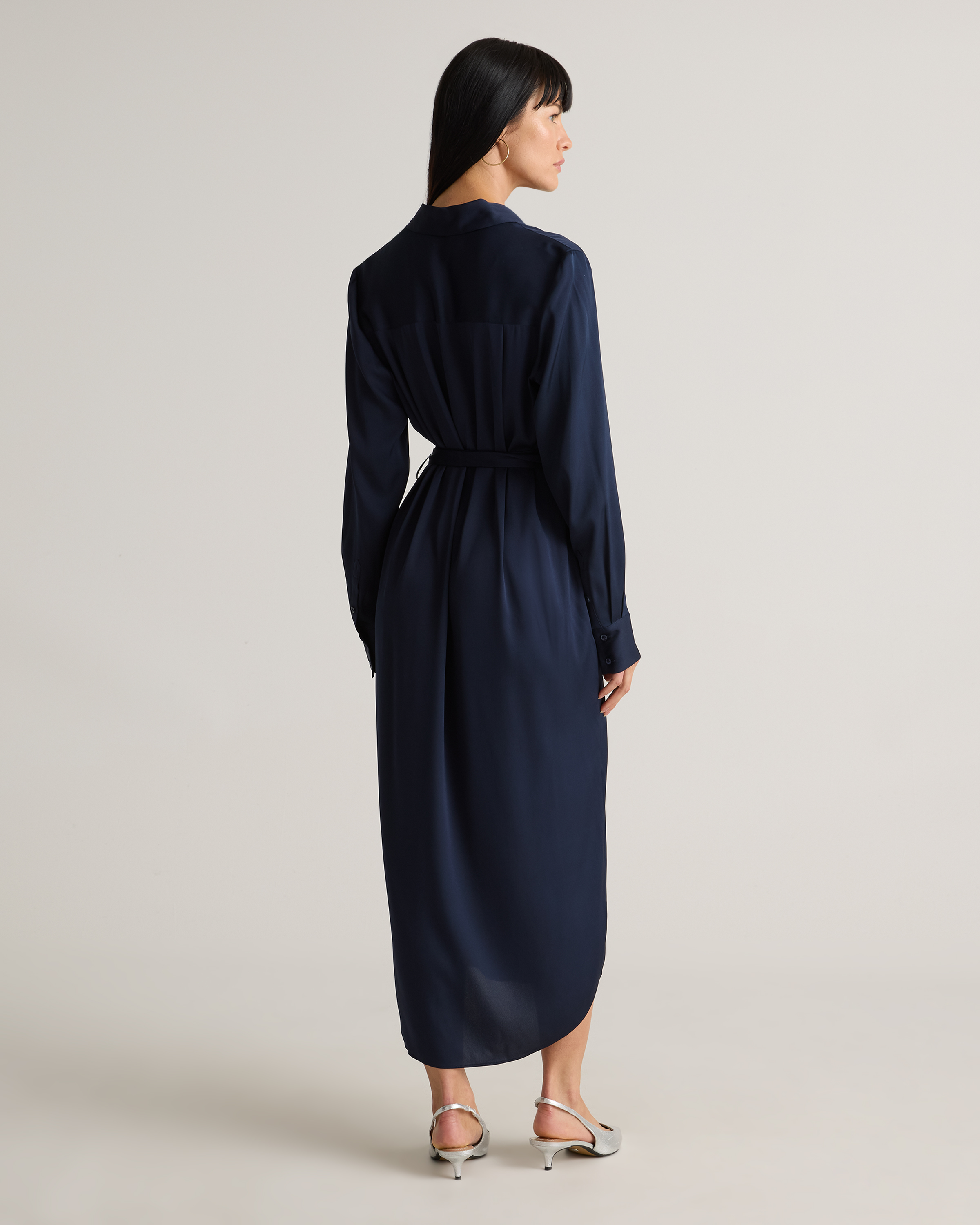 Washable Stretch Silk Maxi Shirt Dress — Image 26