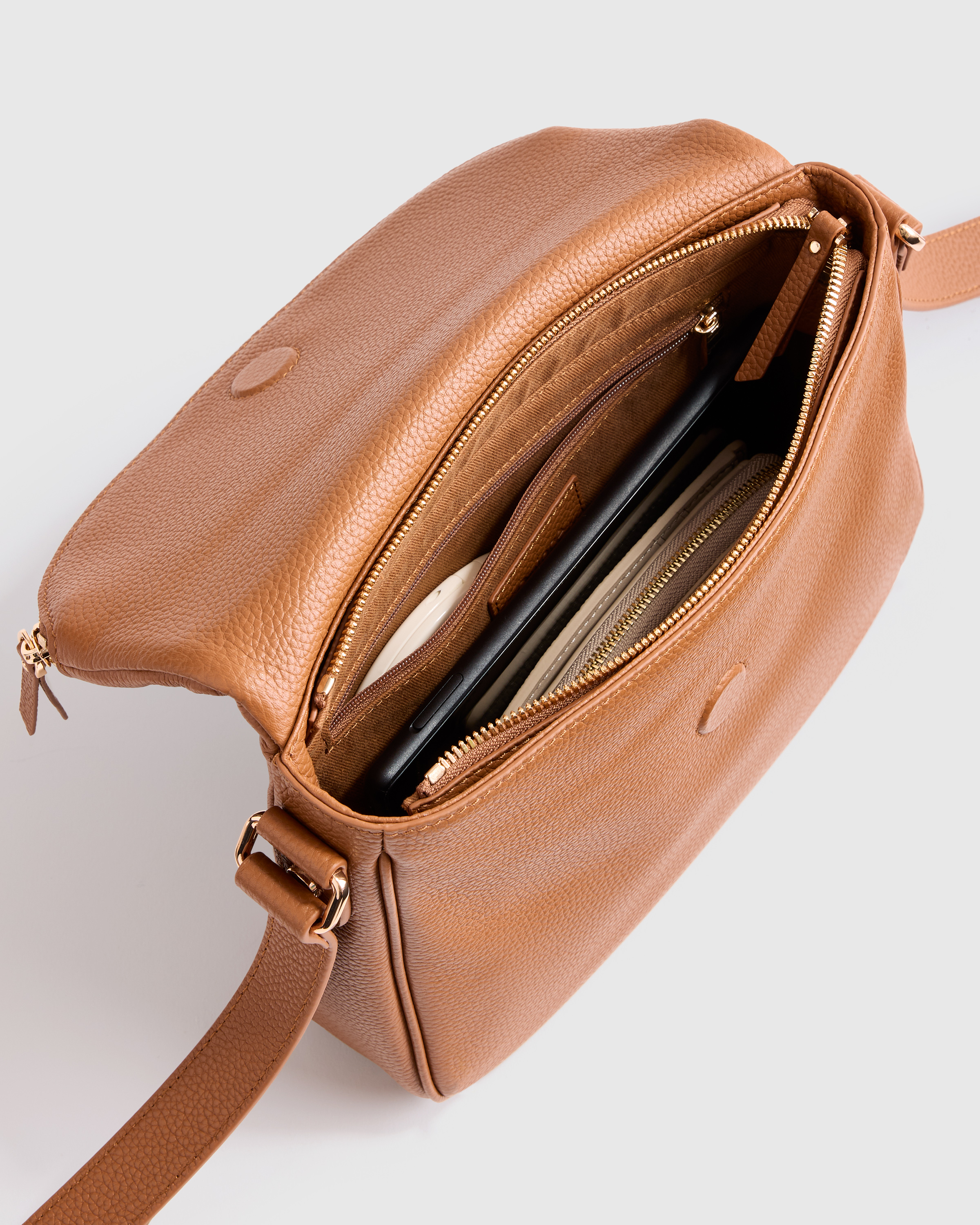 Italian Leather Foldover Crossbody — Image 6