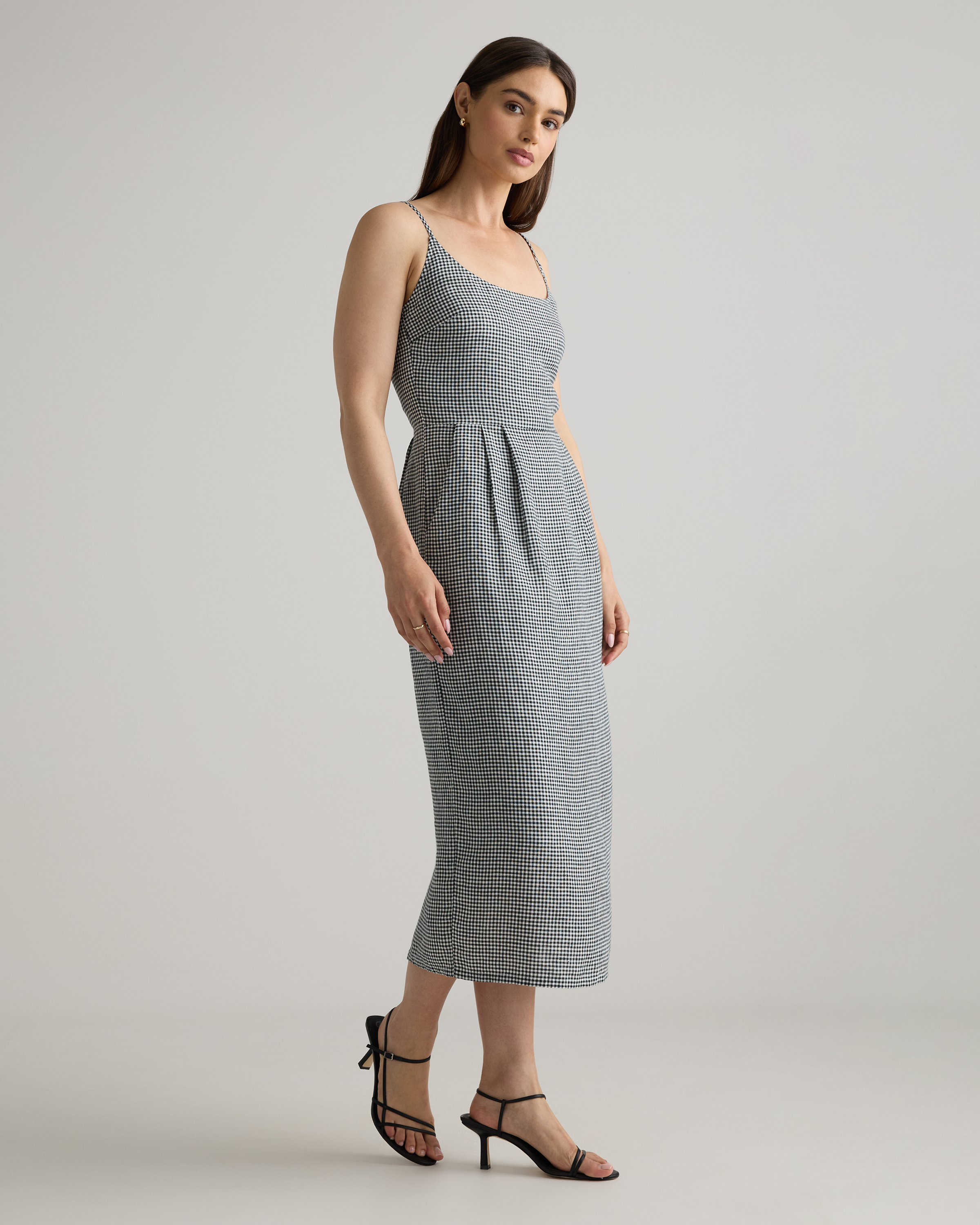 100% European Linen Scoop Neck Midi Dress — Image 21