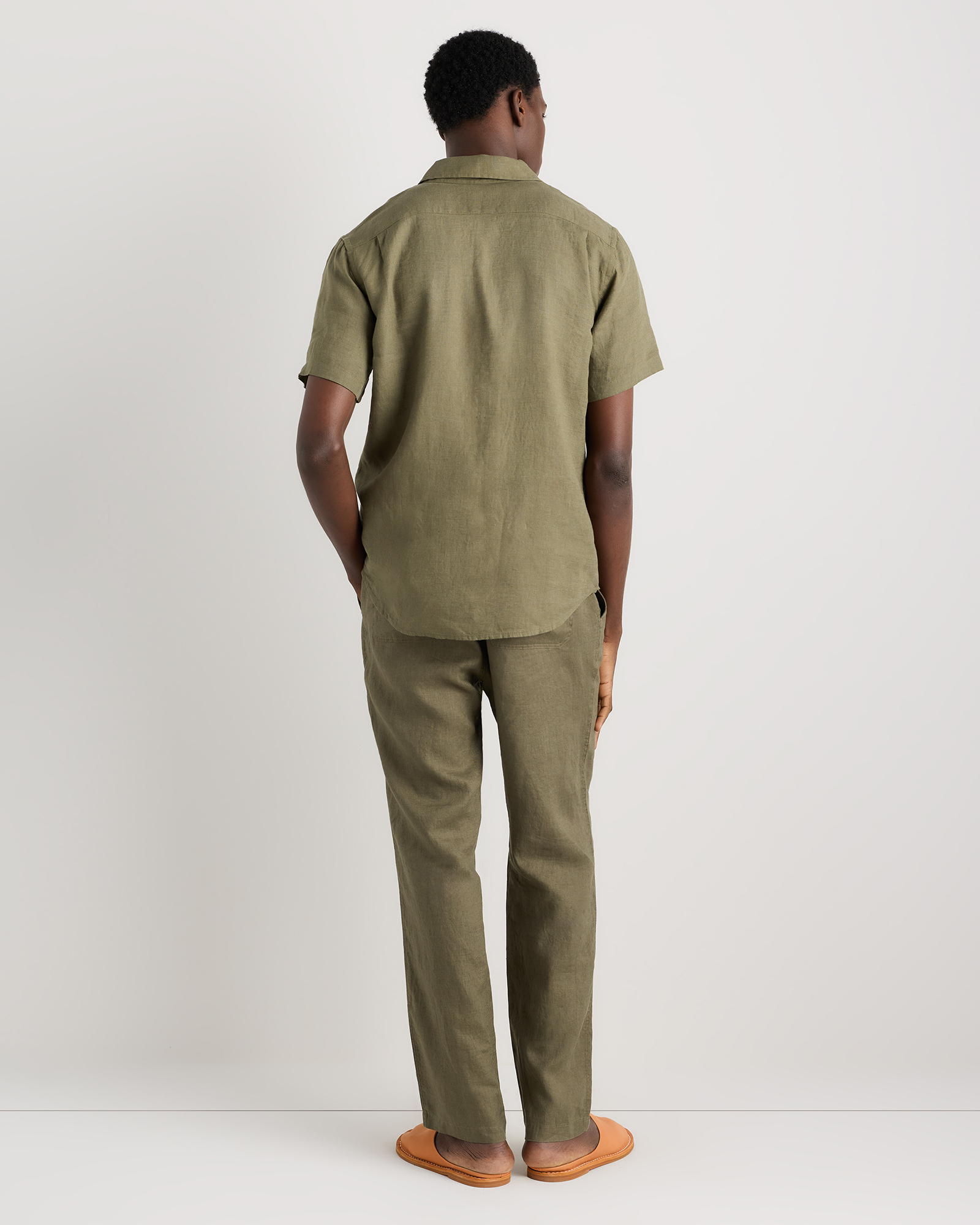 100% European Linen Drawstring Beach Pants — Image 37