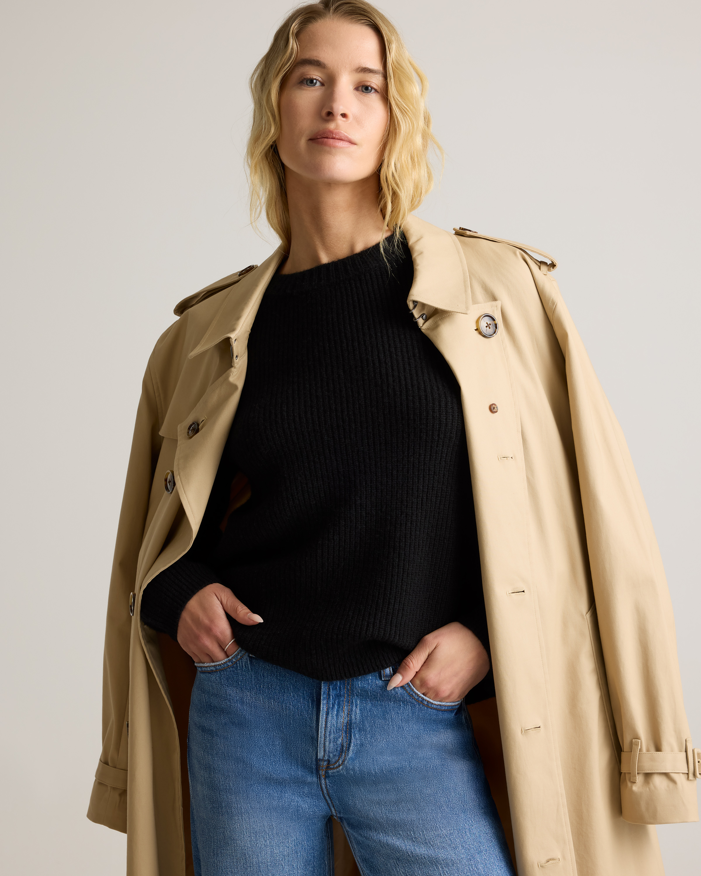 Mongolian Cashmere Fisherman Crewneck Sweater — Image 42