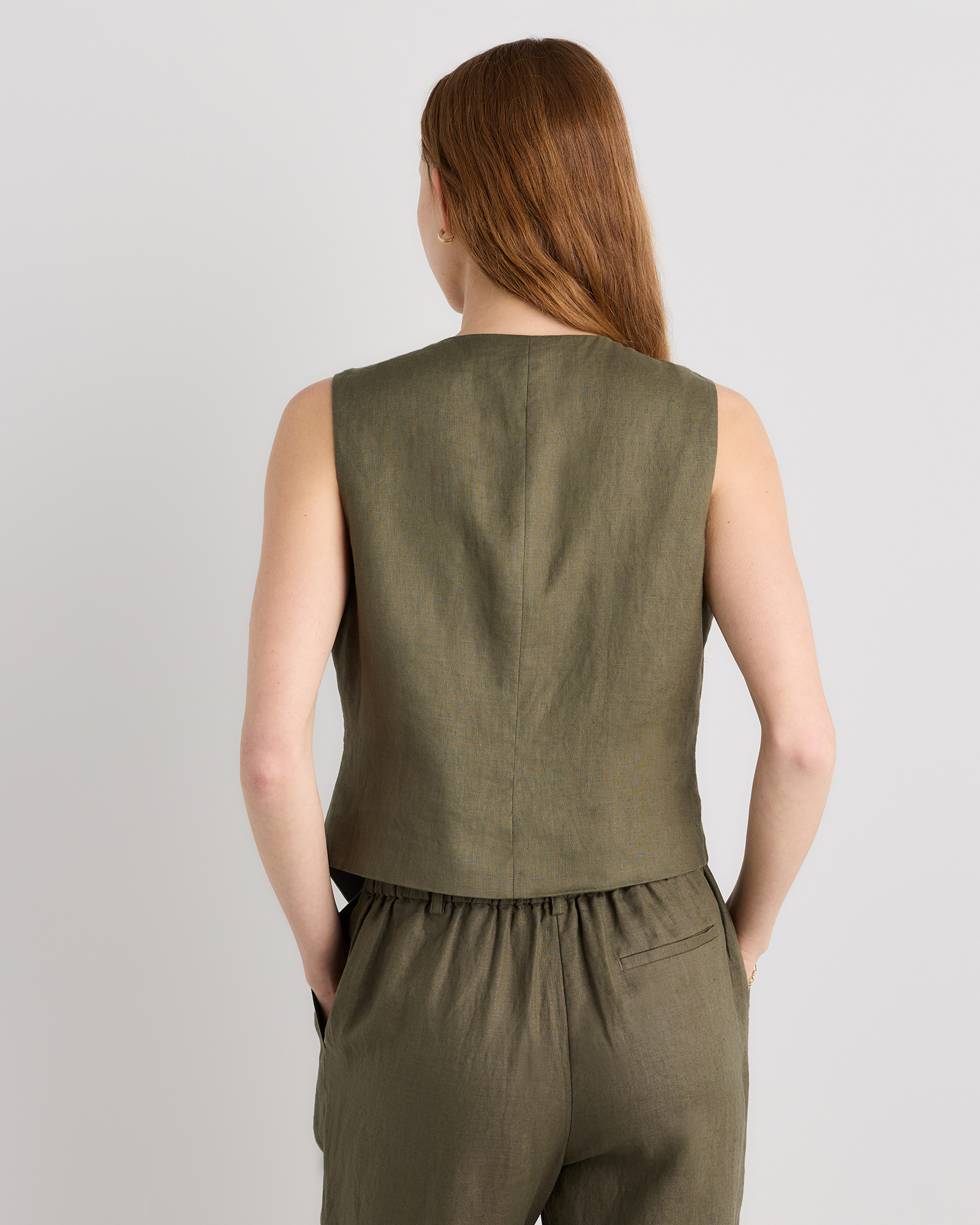 100% European Linen Vest — Image 18