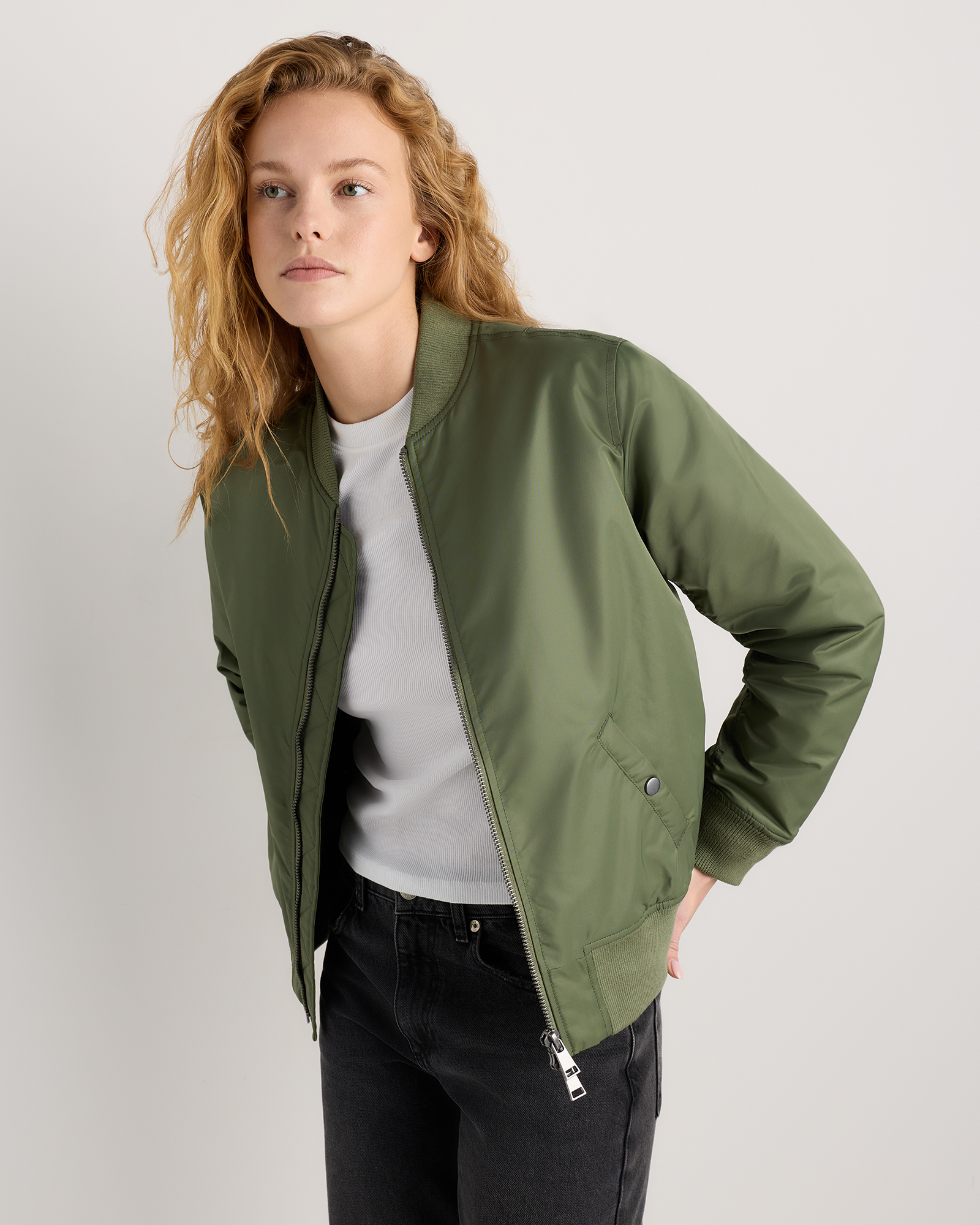 Flight Nylon Bomber Jacket — Image 7