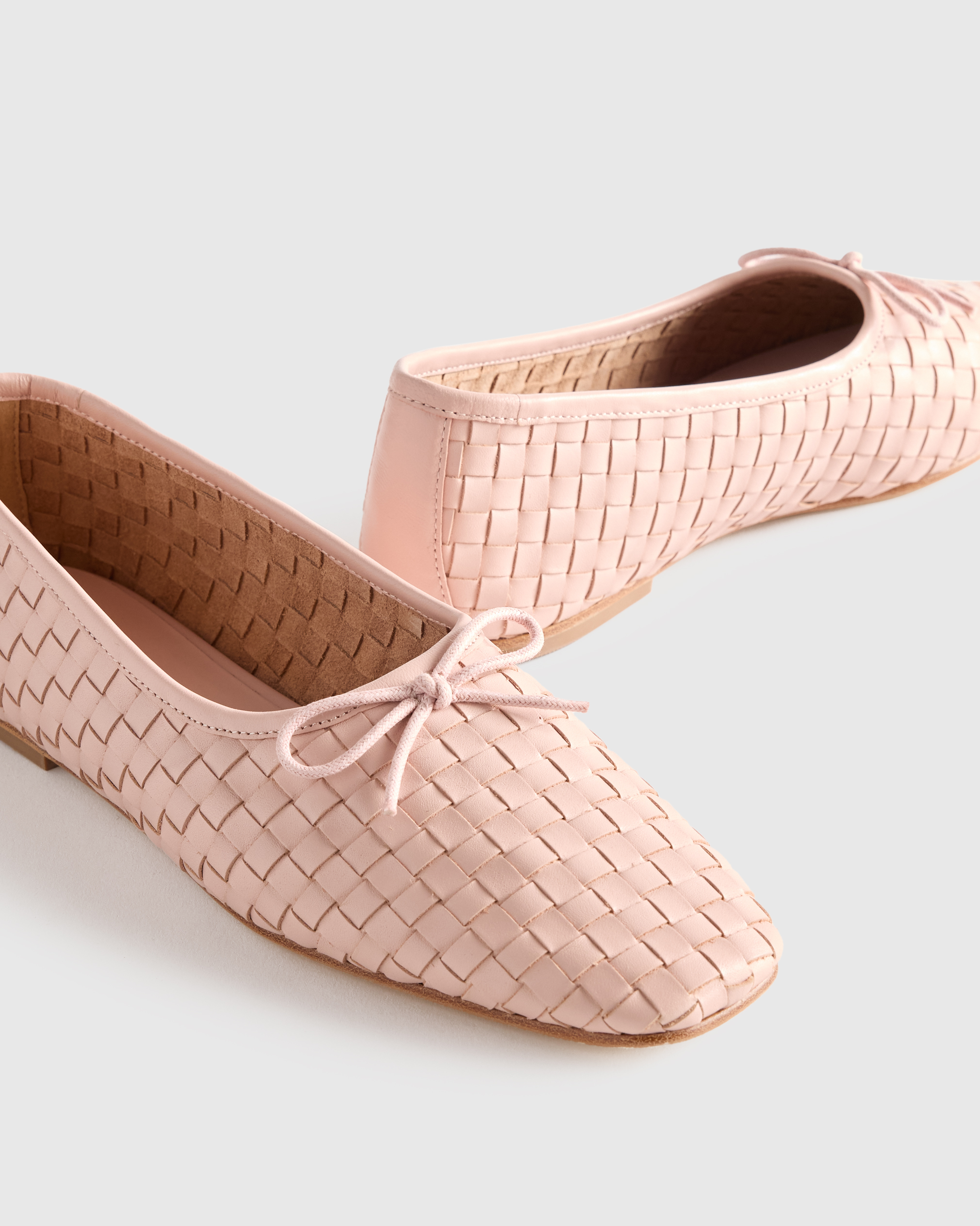 Italian Leather Handwoven Square Toe Ballet Flat — Image 14