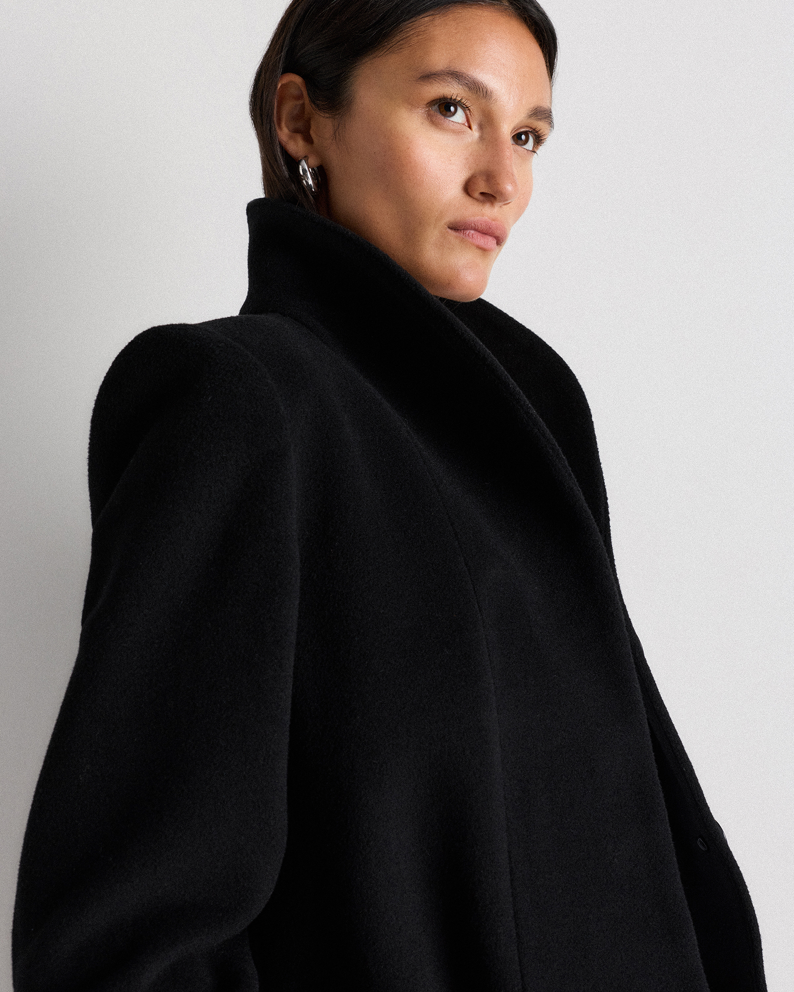 Wool Cashmere Cocoon Coat — Image 37