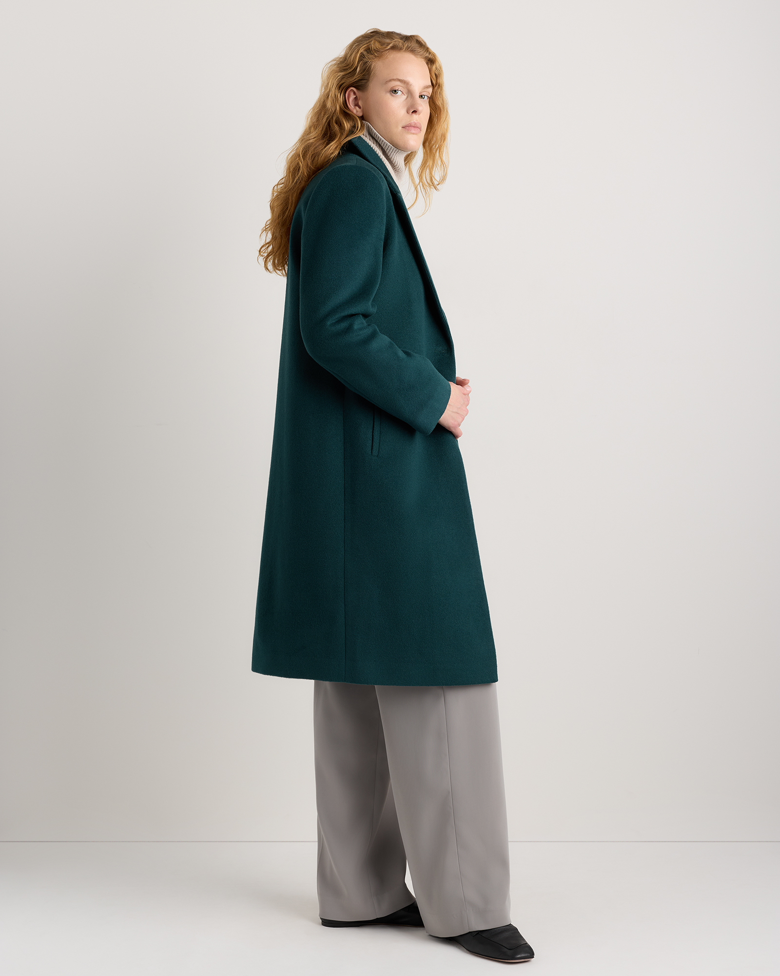 Wool Cashmere Classic Single-Breasted Coat — Image 41