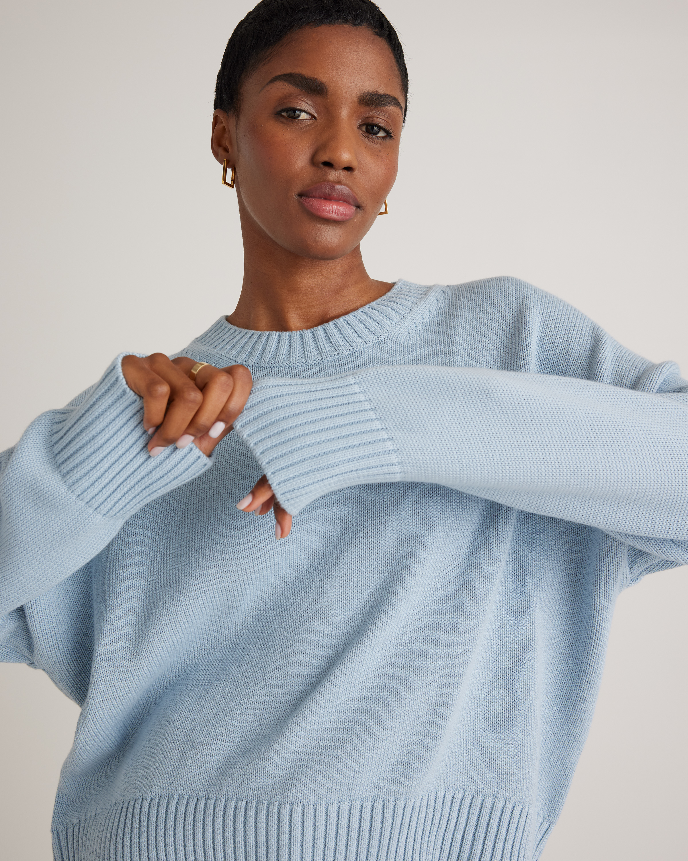 100% Organic Cotton Boyfriend Crew Sweater — Image 6