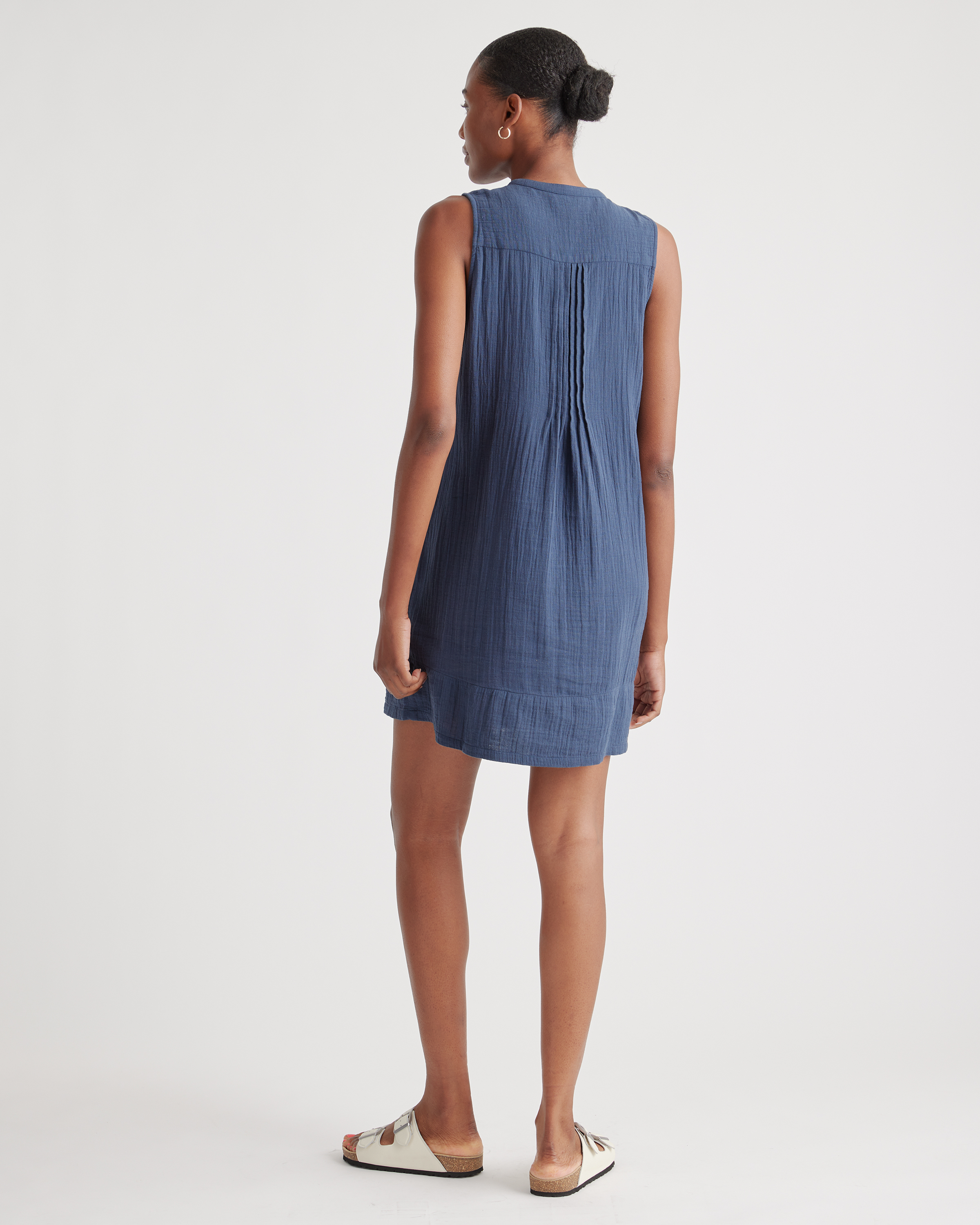 100% Organic Cotton Gauze Sleeveless Swing Dress — Image 19