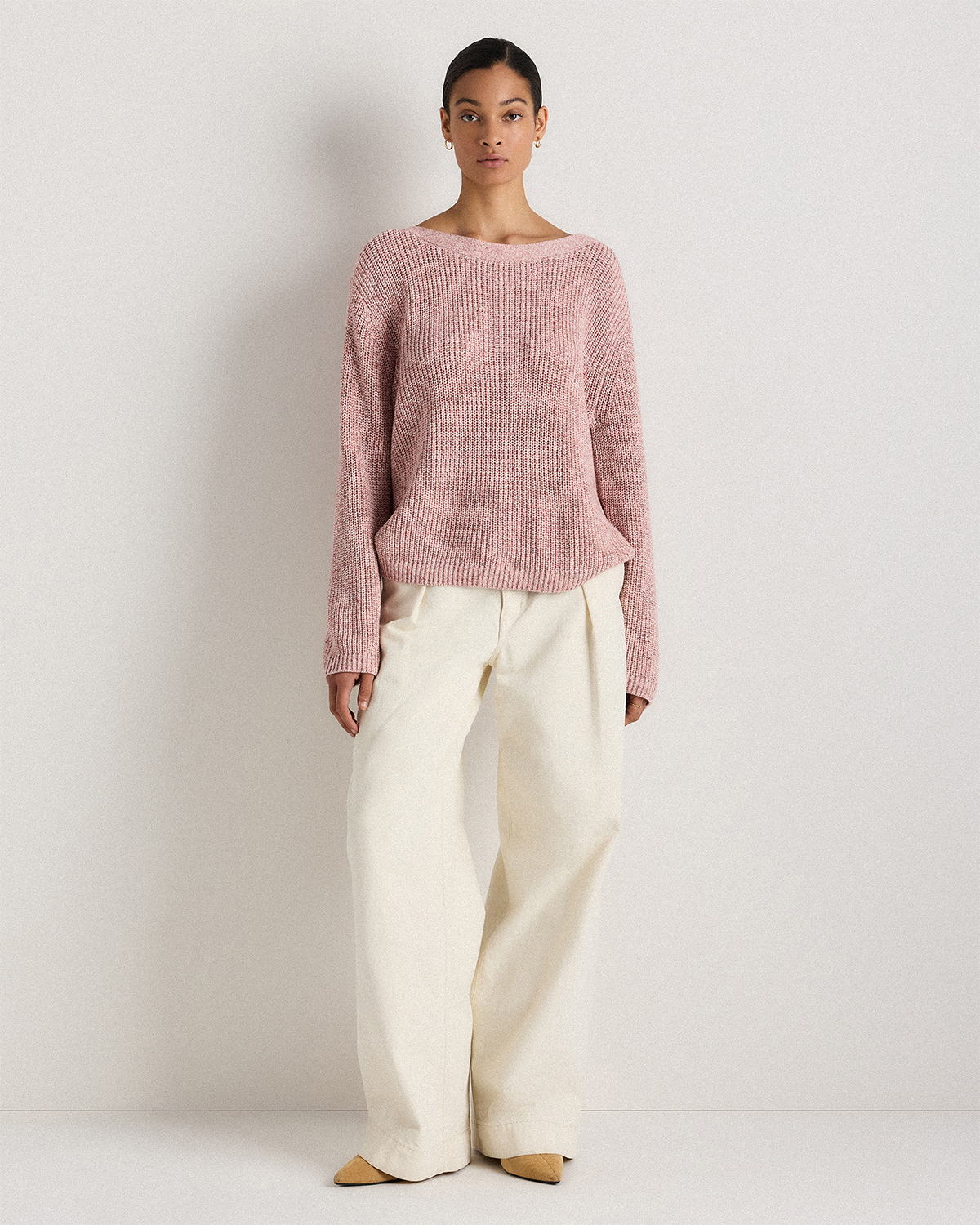 100% Organic Cotton Fisherman Boatneck Sweater — Image 47
