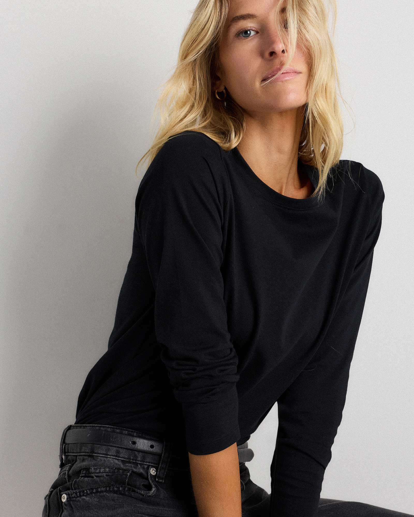 100% Organic Cotton Long Sleeve Swing Tee — Image 3