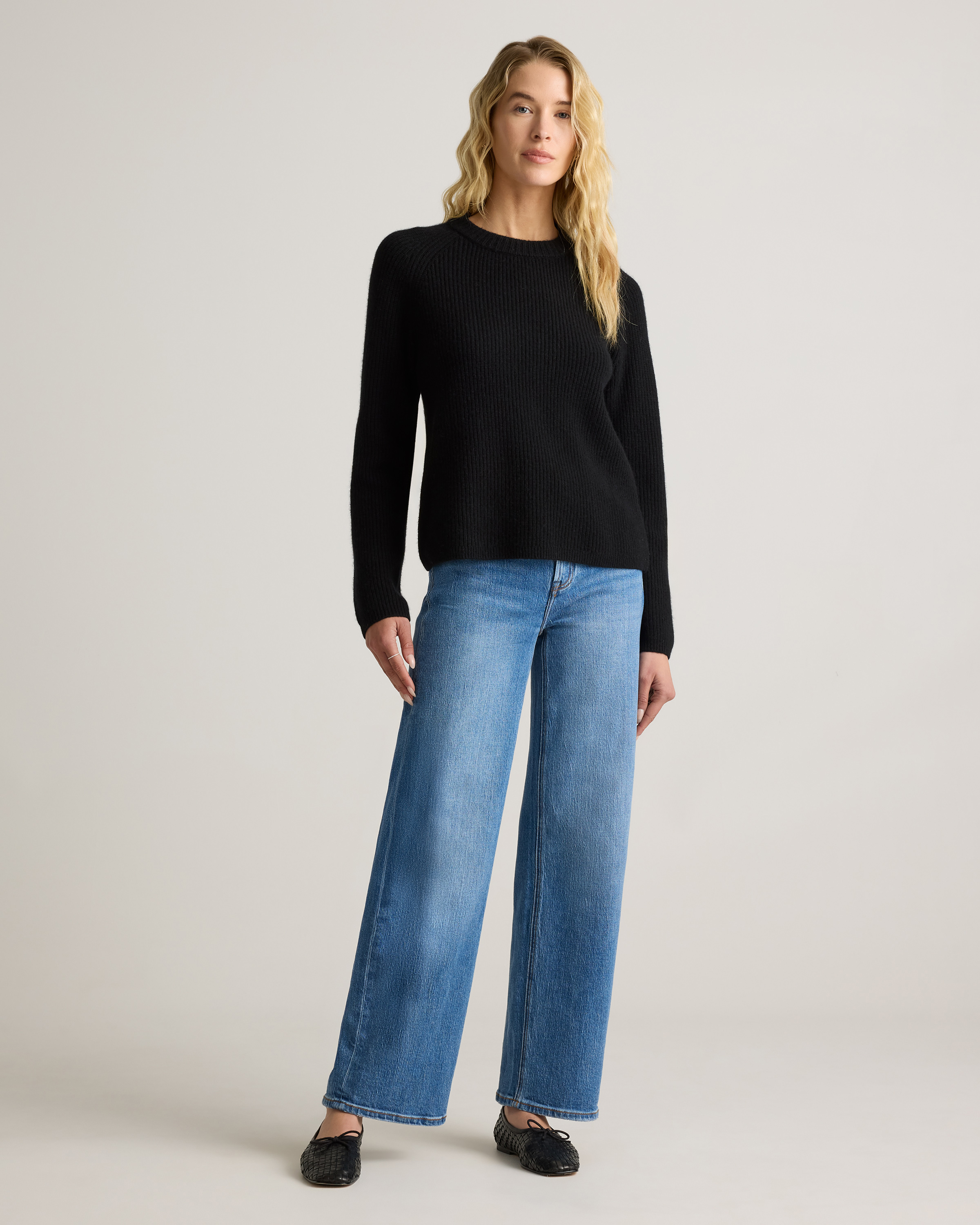 Mongolian Cashmere Fisherman Crewneck Sweater — Image 64