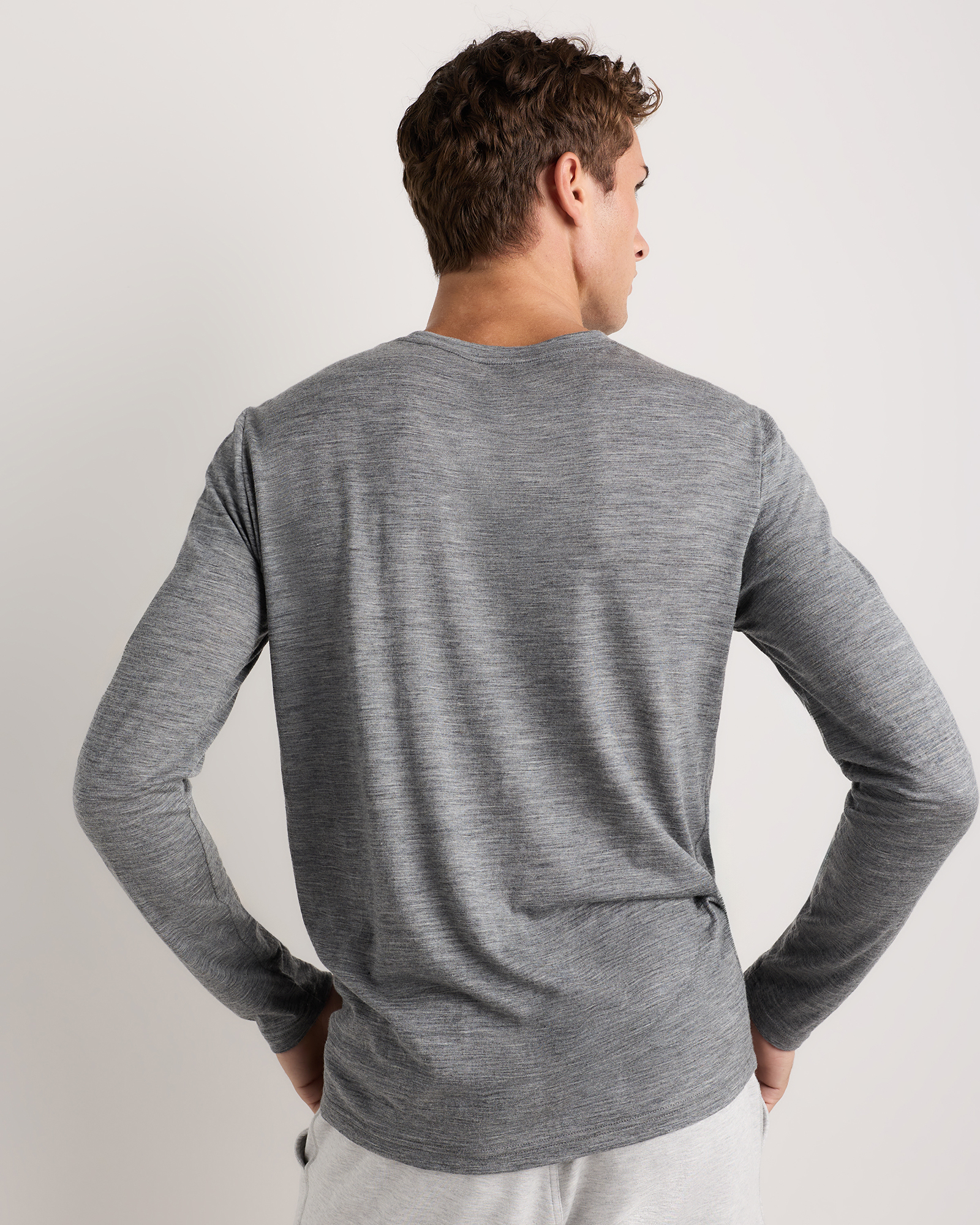 100% Merino Wool All-Season Long Sleeve Base Layer Tee — Image 7