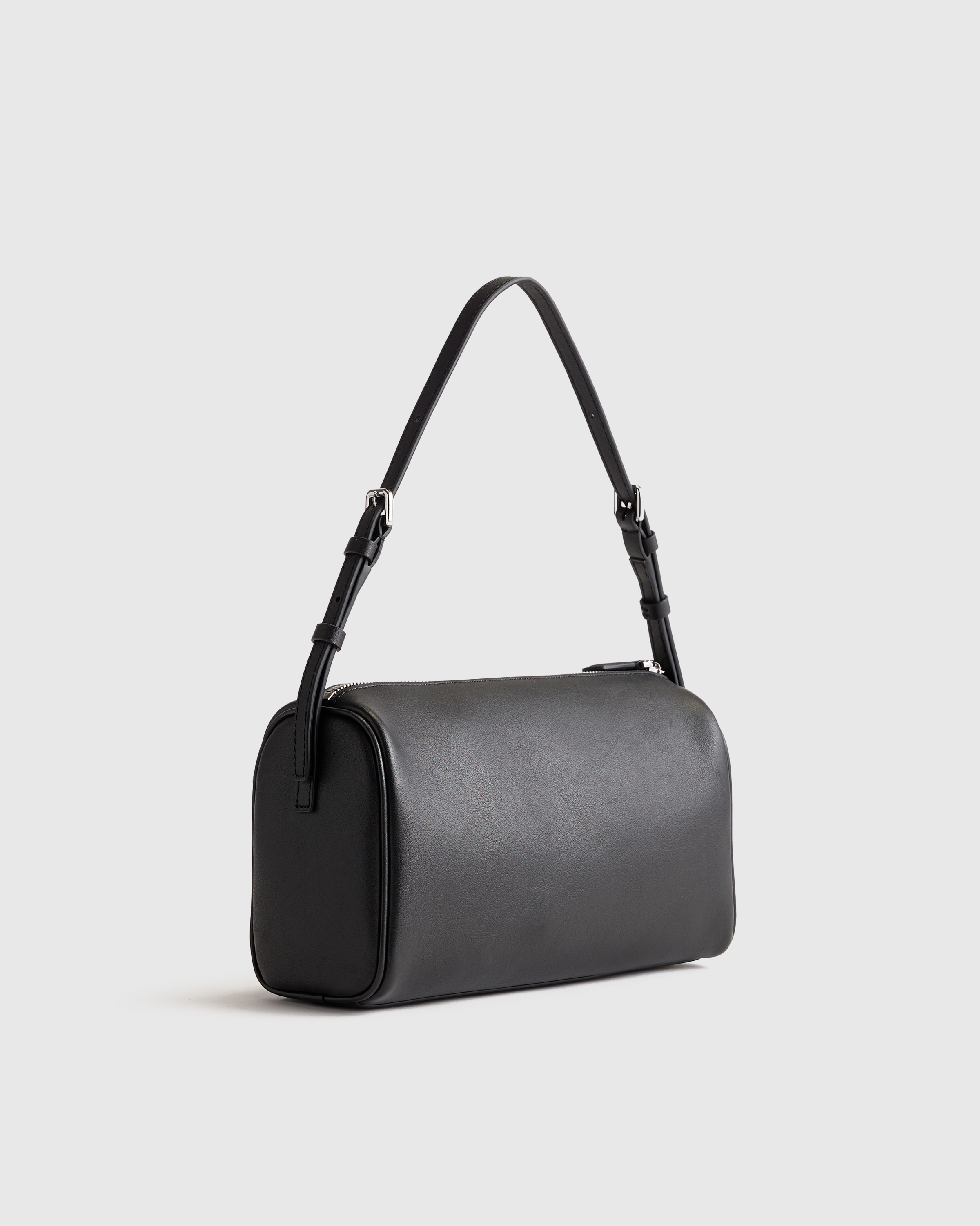 Italian Leather Mini Barrel Shoulder Bag — Image 23