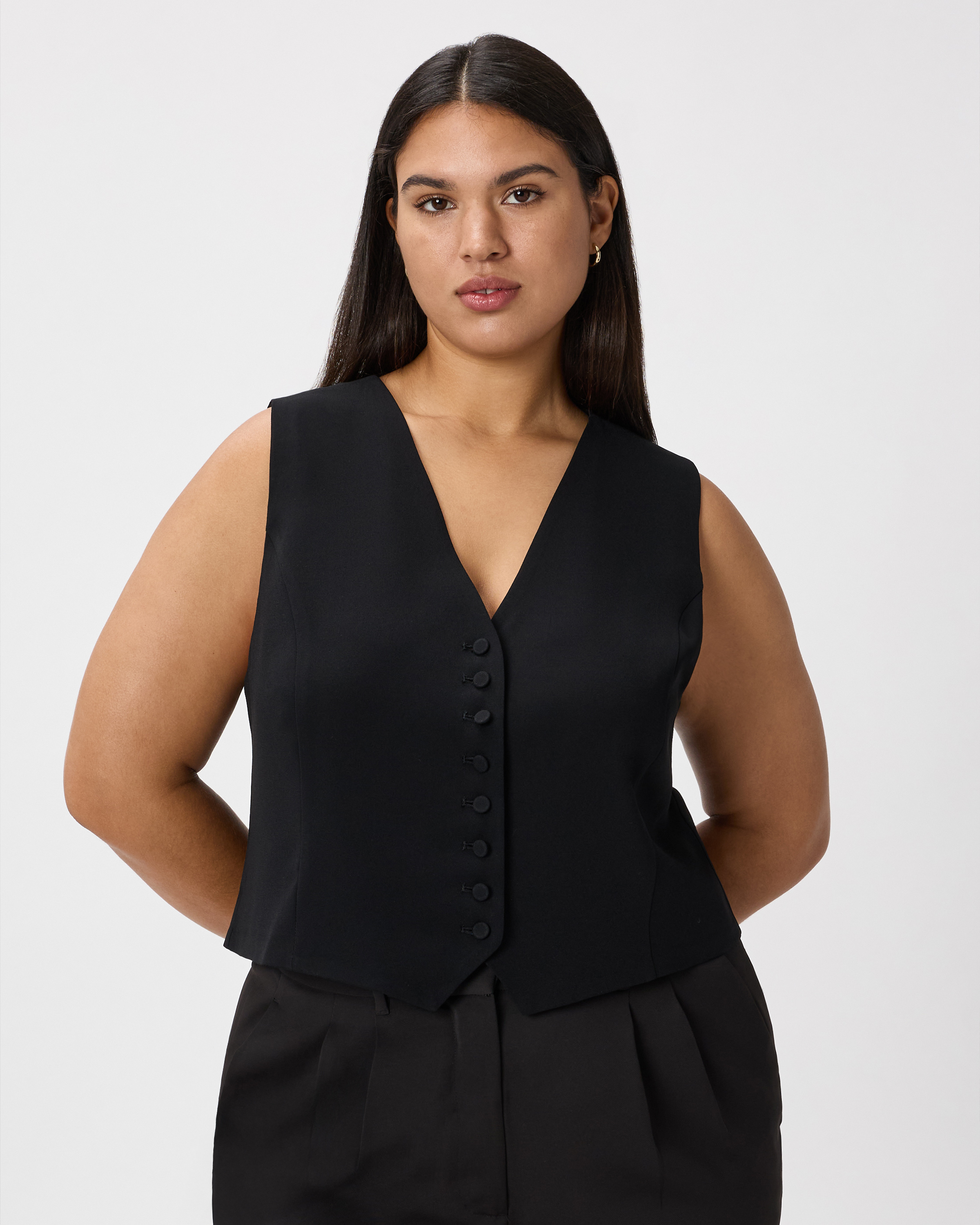 Fluid Crepe Vest — Image 13