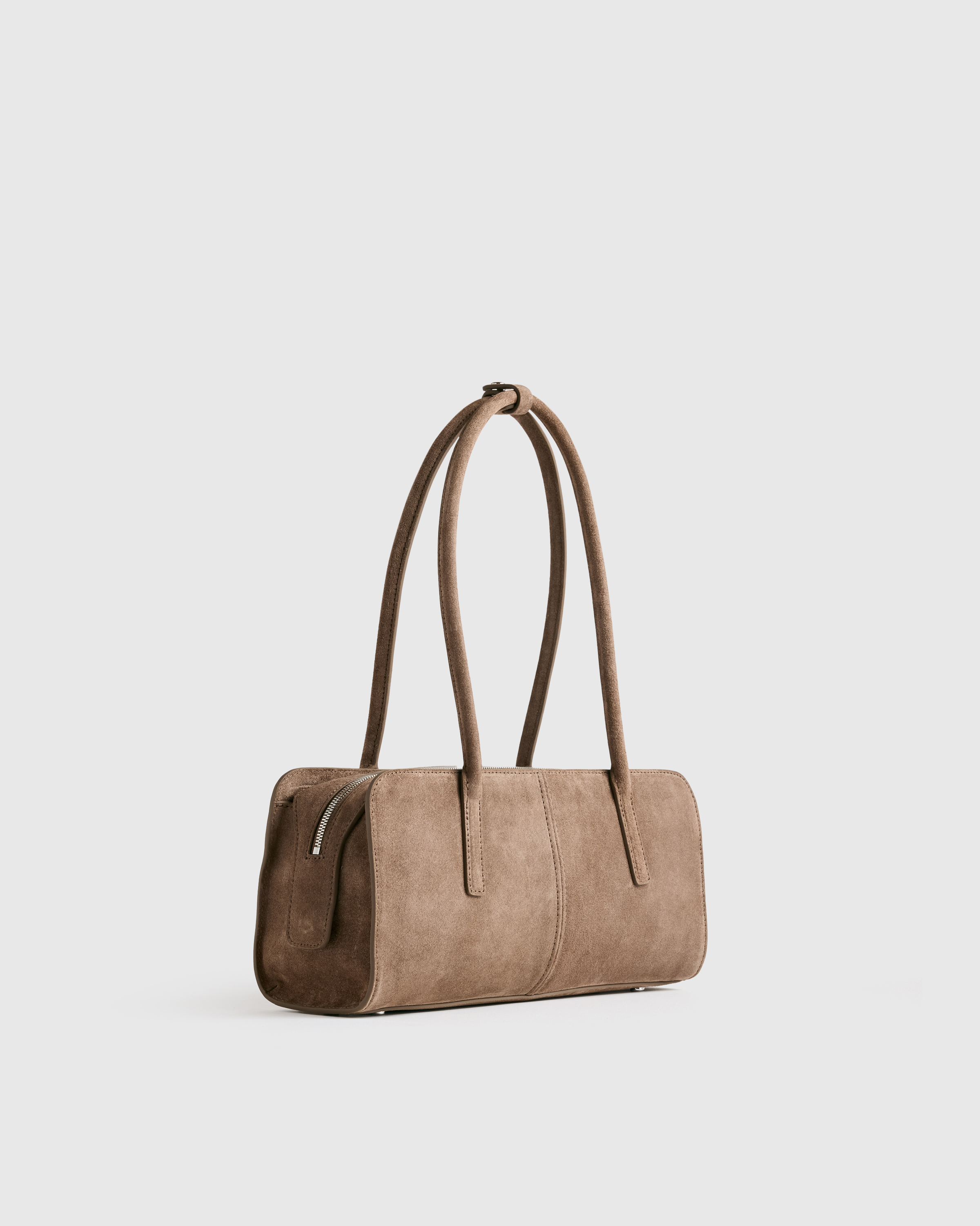Italian Suede East-West Shoulder Bag — Image 17