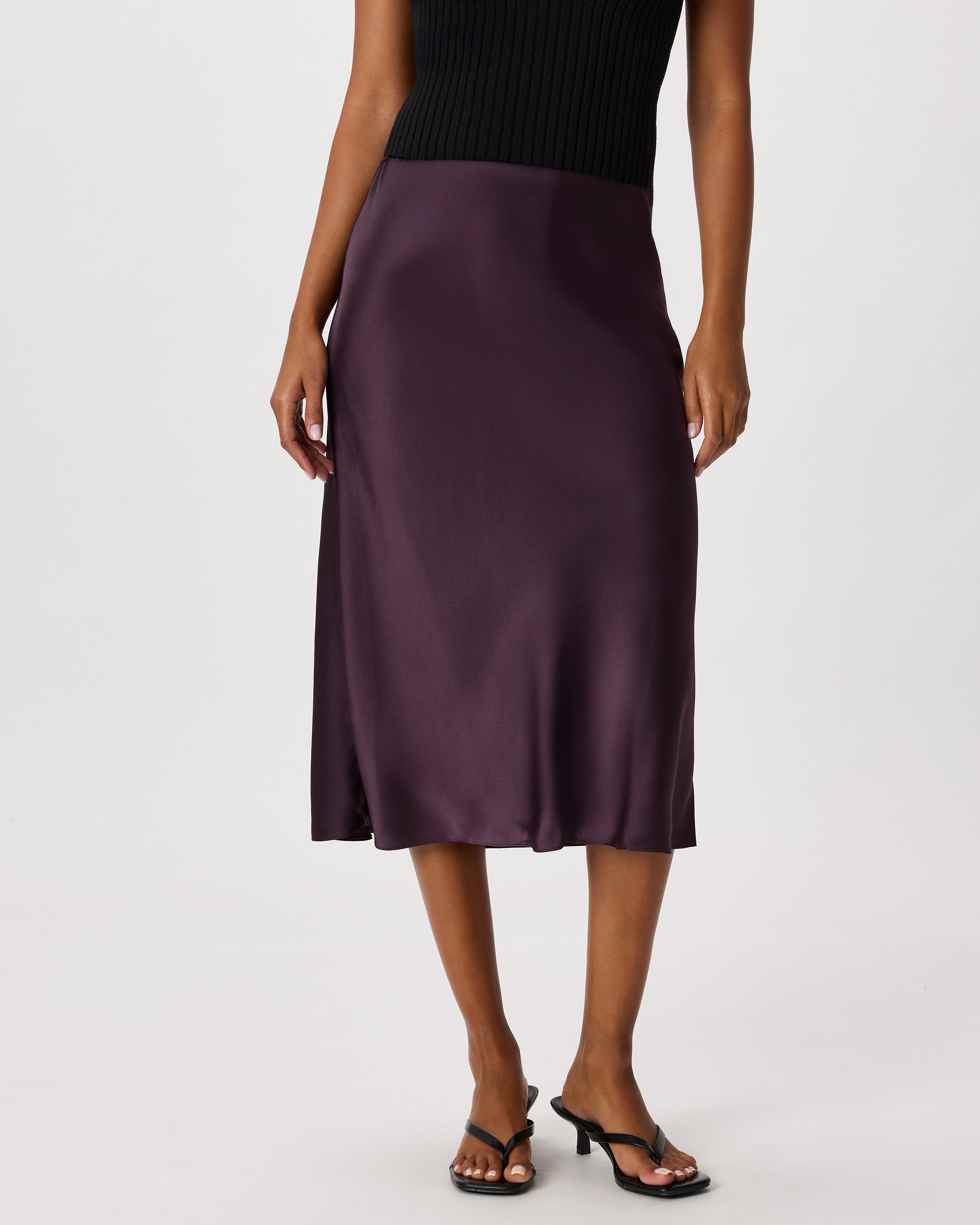forest-green 100% Washable Silk Skirt — Image 32