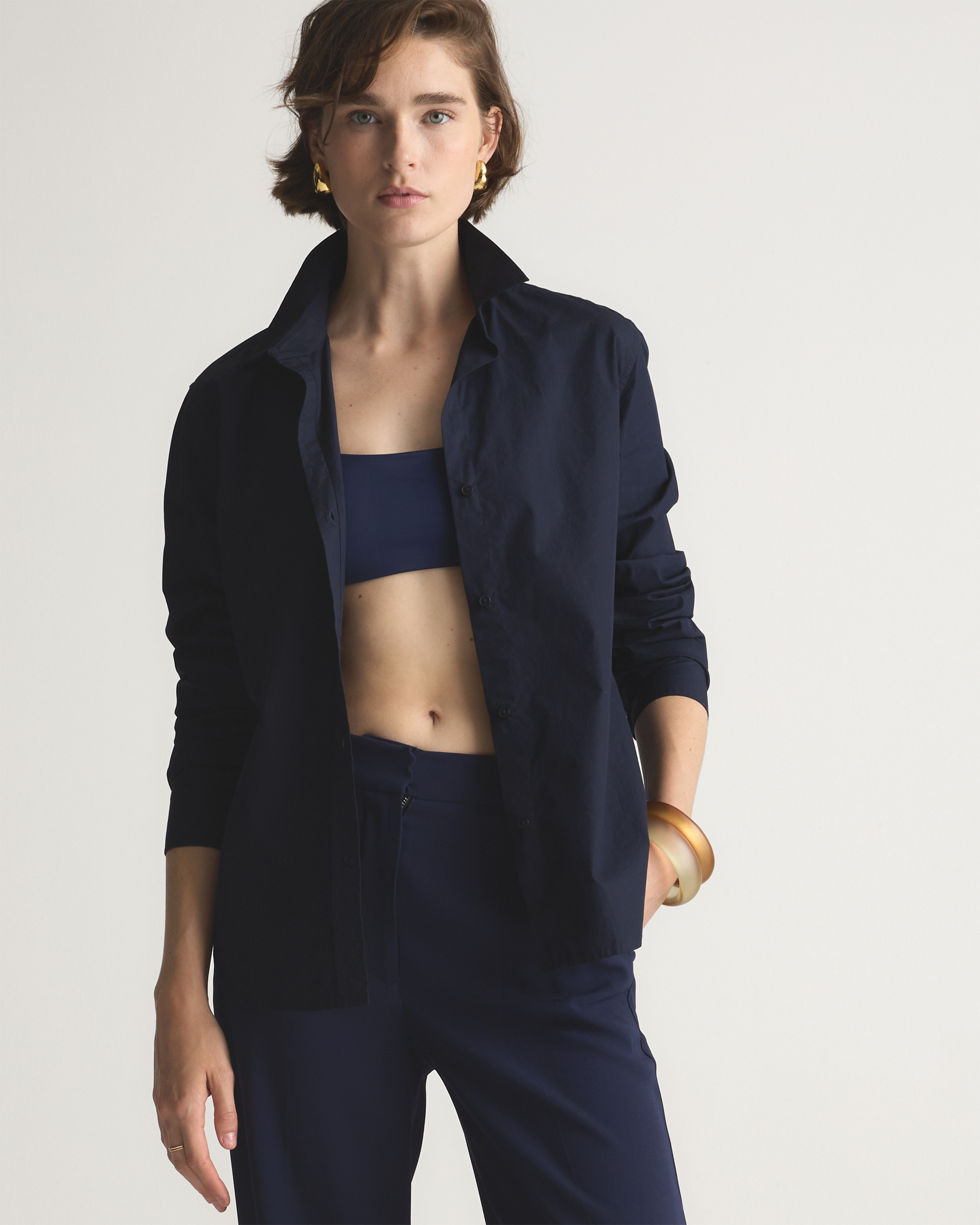 100% Organic Cotton Poplin Long Sleeve Shirt — Image 13