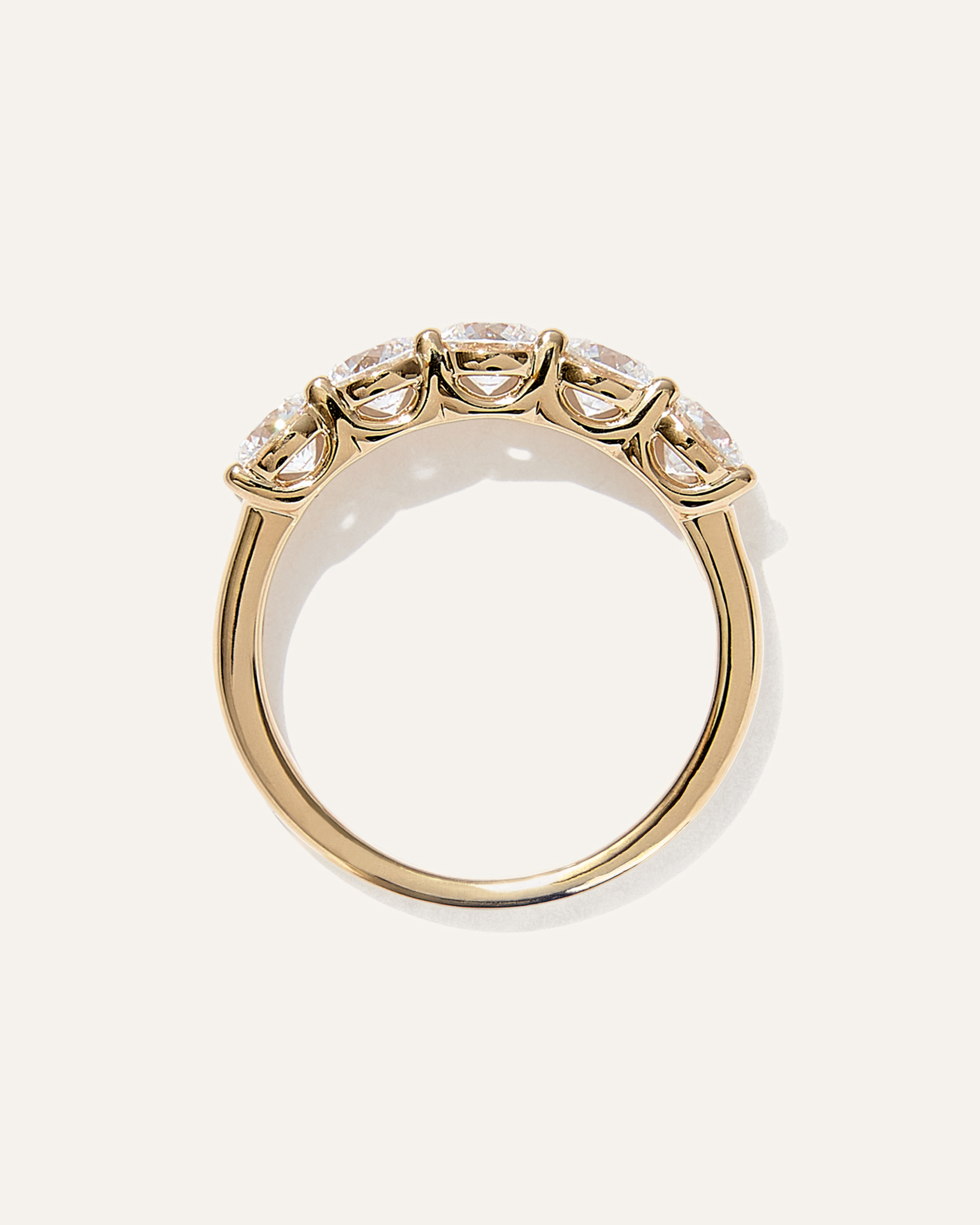 Lab Grown Diamond Five Stone Band — Image 7