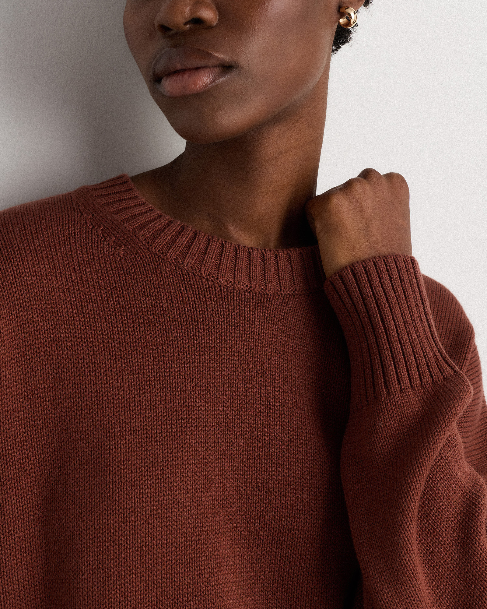 100% Organic Cotton Boyfriend Crew Sweater — Image 24