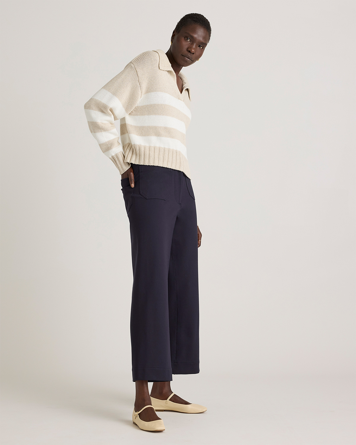Ultra-Stretch Ponte Cropped Wide Leg Pants — Image 38