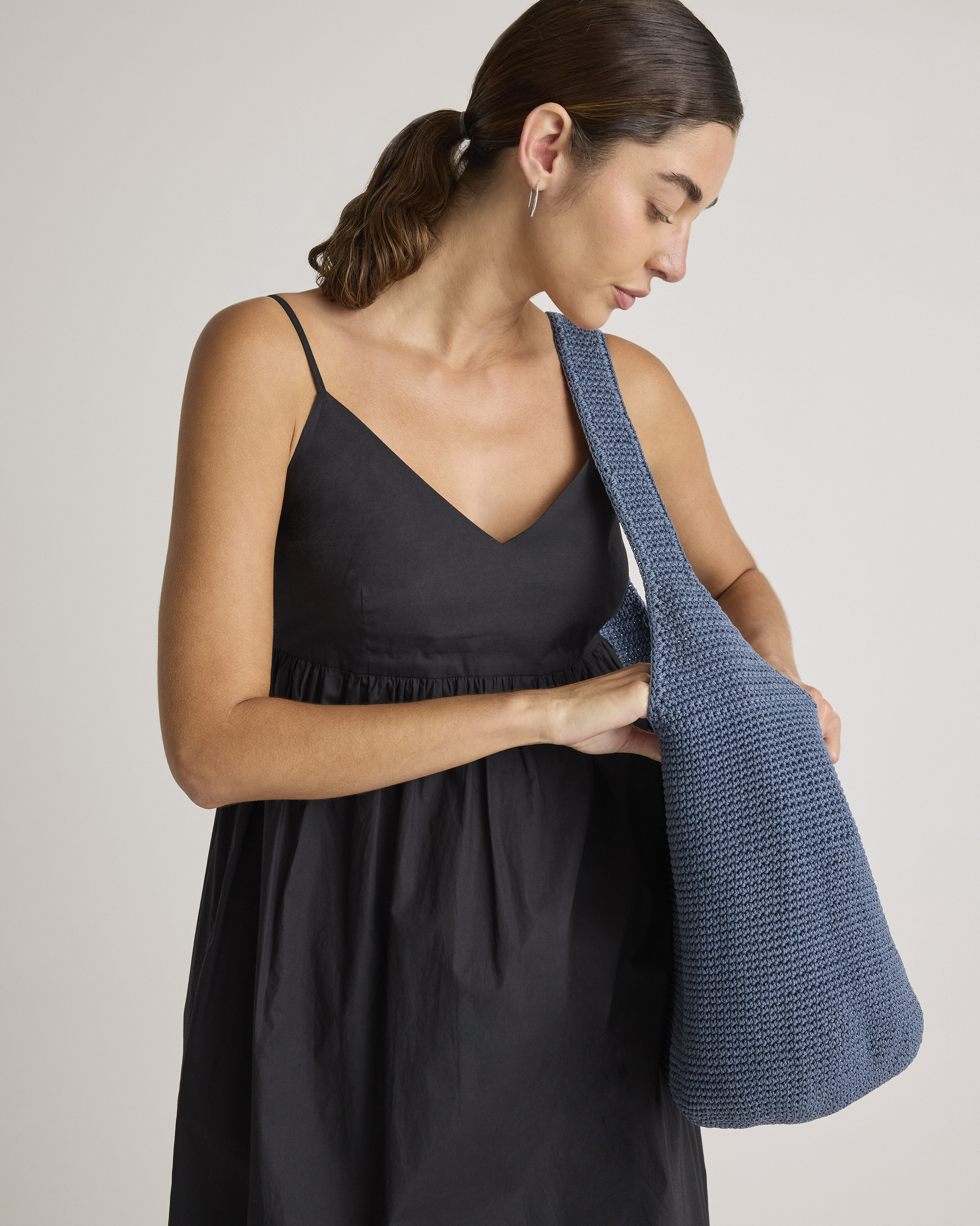 Hand Crochet Hobo Shoulder Bag — Image 5