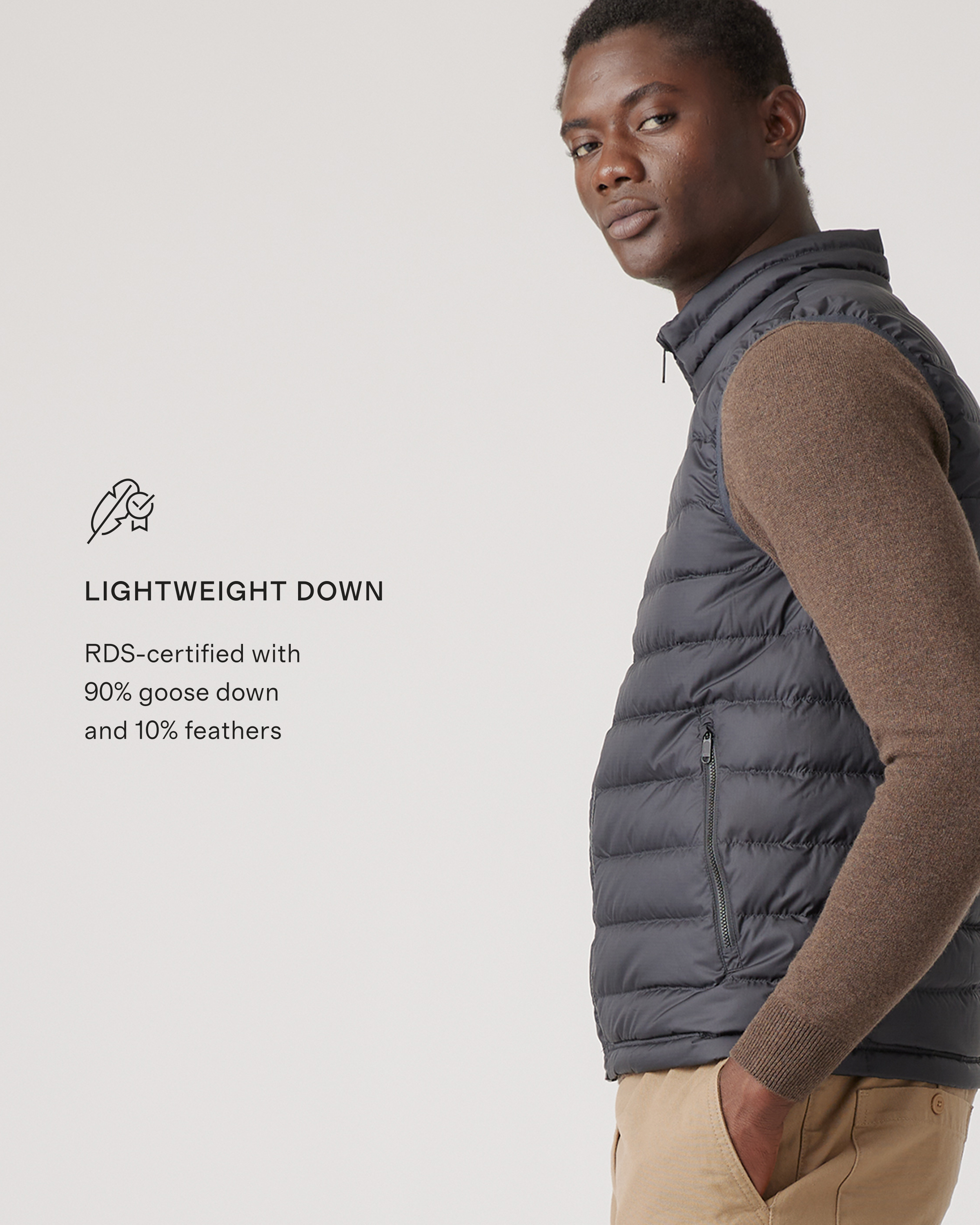 Lightweight Down Packable Puffer Vest — Image 6
