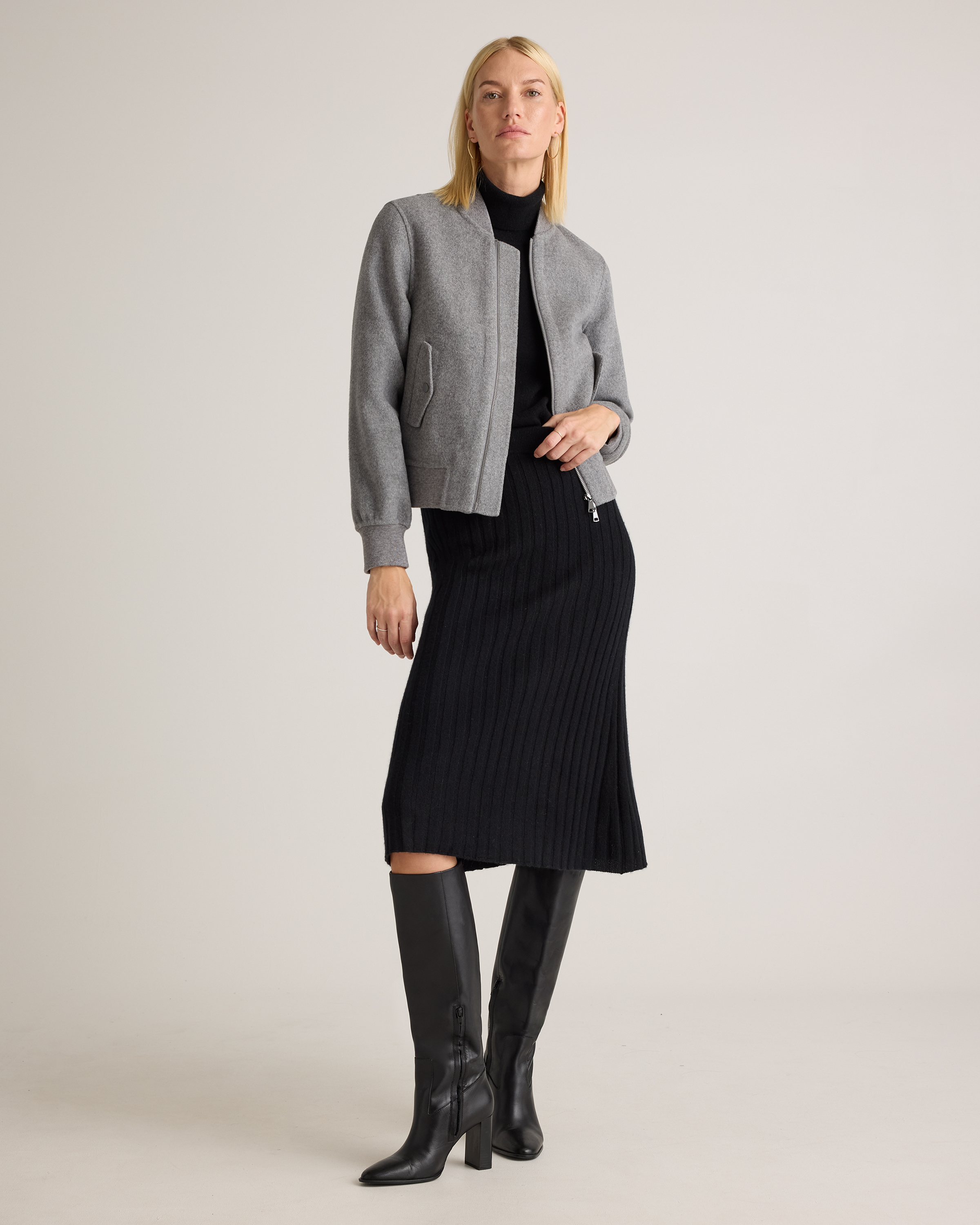 Double-Faced Merino Wool Bomber Jacket — Image 15