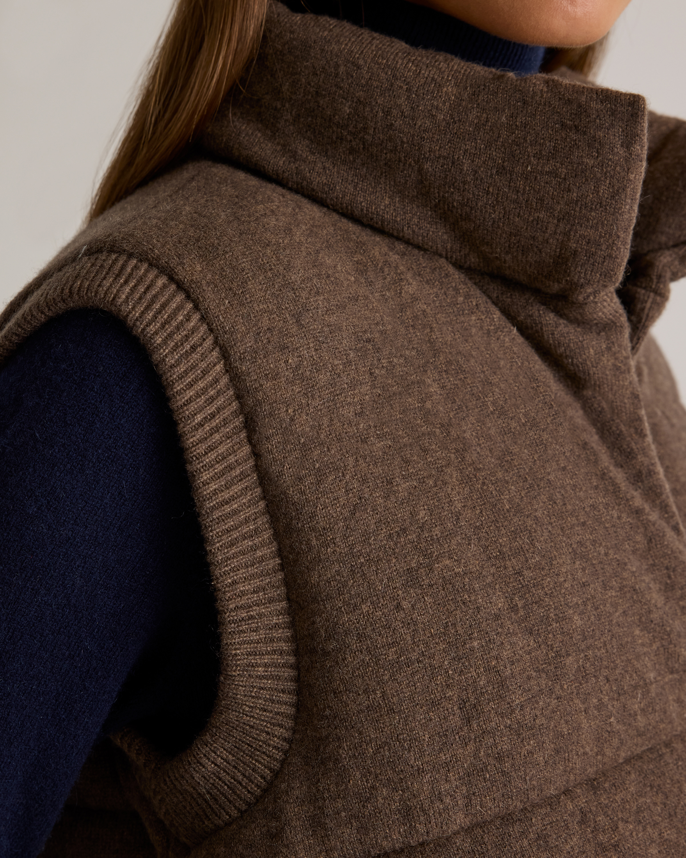 Mongolian Cashmere Puffer Vest — Image 3