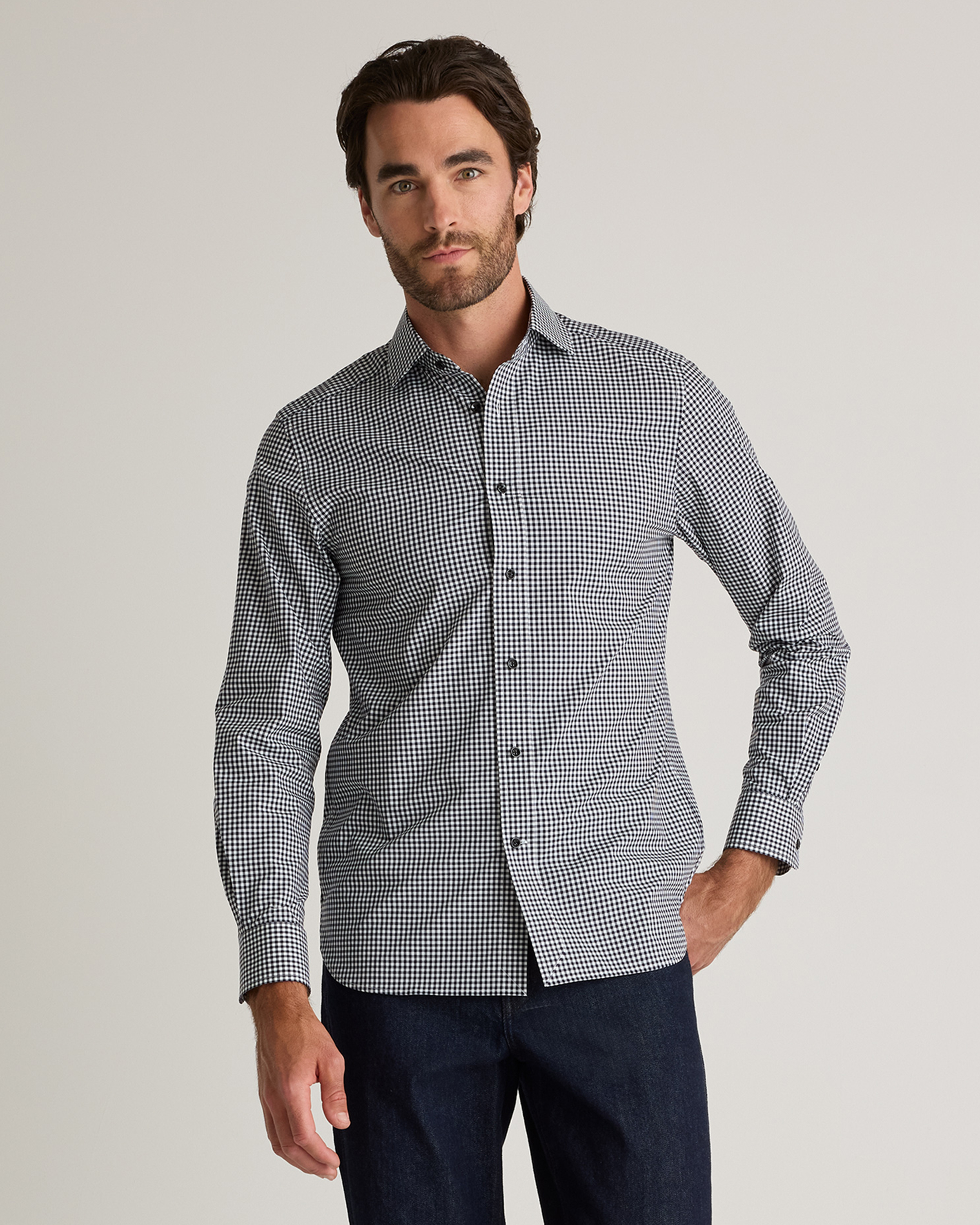 Organic Cotton Stretch Poplin Dress Shirt — Image 10